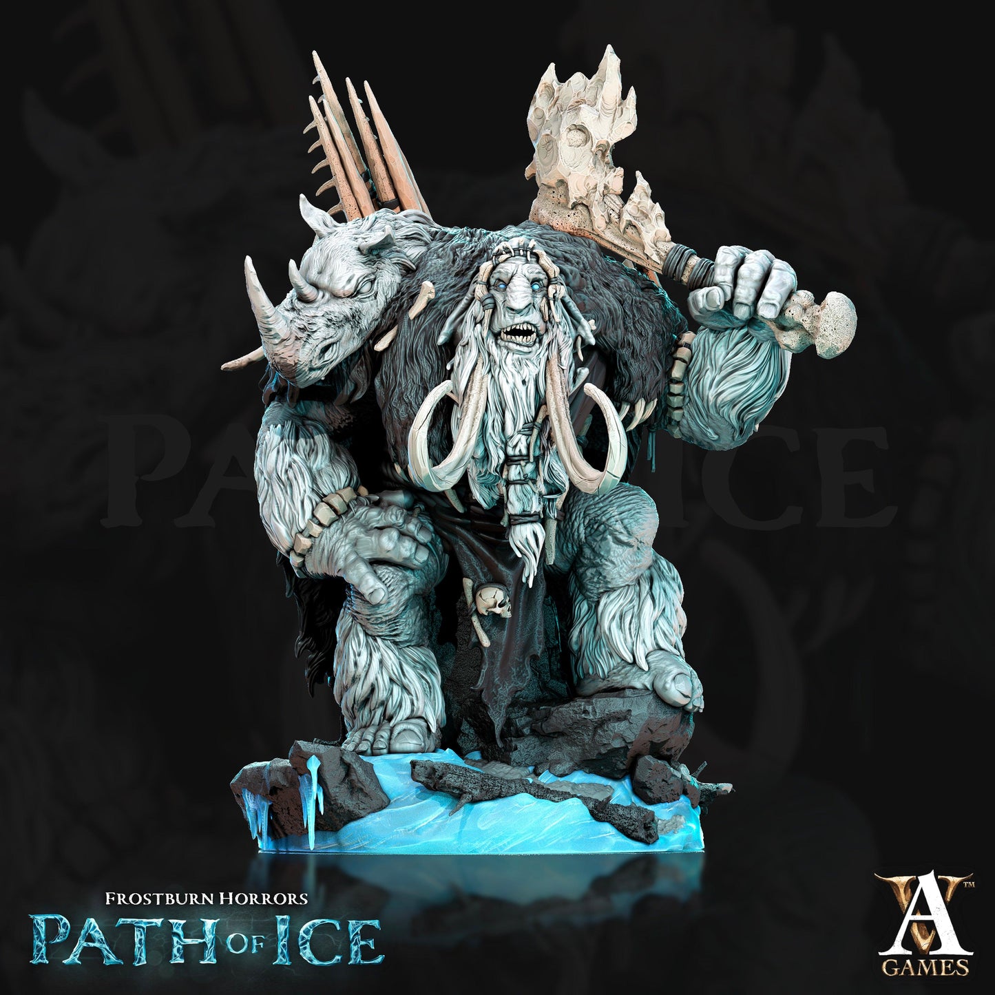 3D Printed Archvillain Games Mammuti Frostburn Horrors - Path of Ice 28 32mm D&D - 3D Printing Boss 