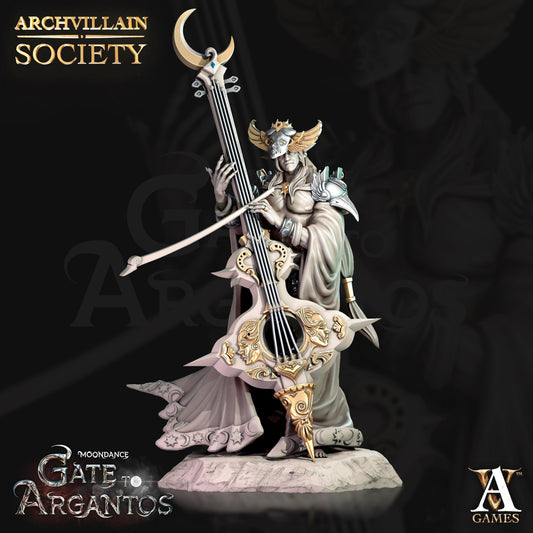 3D Printed Archvillain Games Merindel Silvercloud - Moontouched Bard Moondance - Gate to Argantos 28 32mm D&D - 3D Printing Boss 