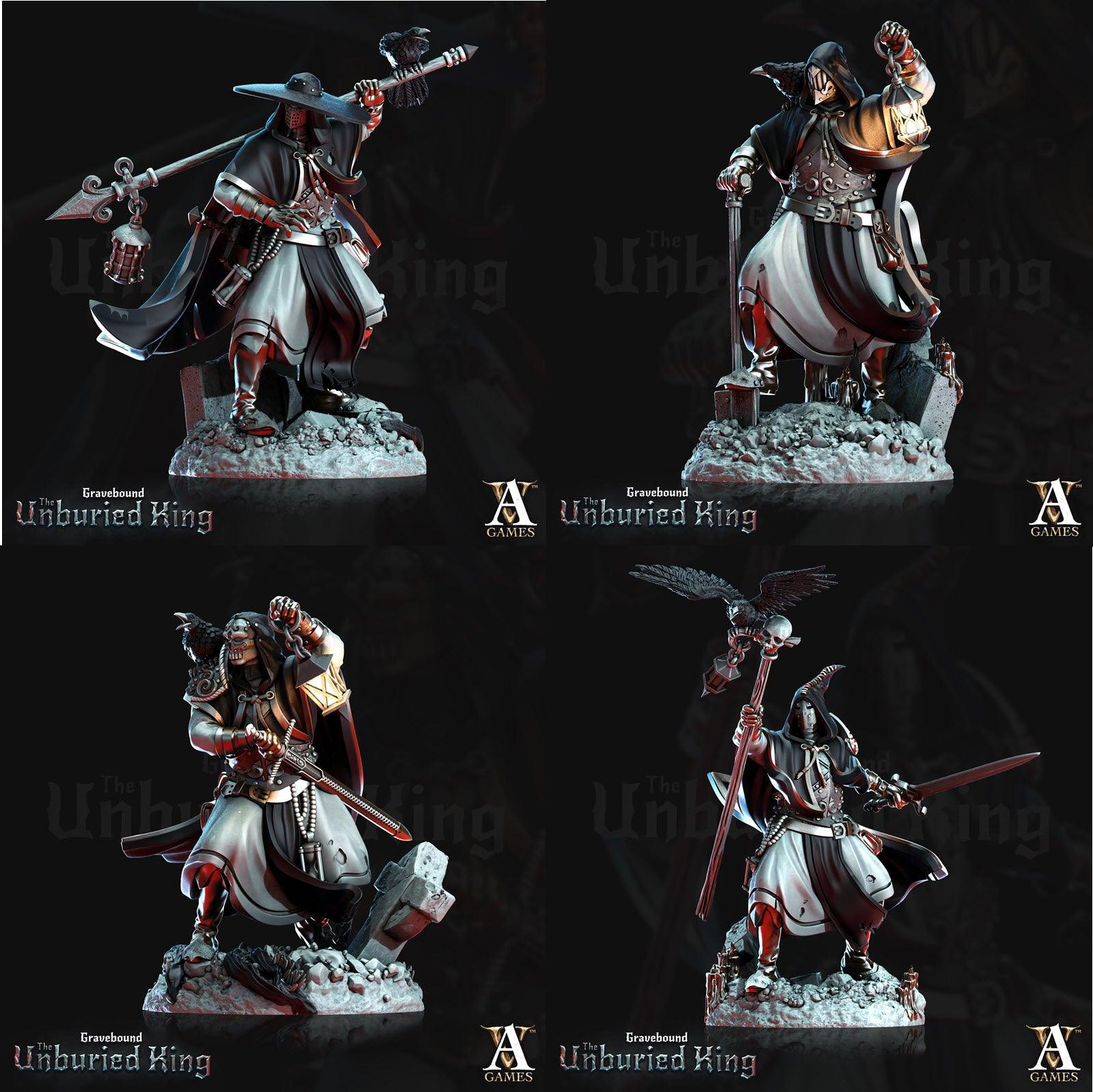 3D Printed Archvillain Games Morituri - Gravebound The Unburied King 28 32mm D&D - 3D Printing Boss 