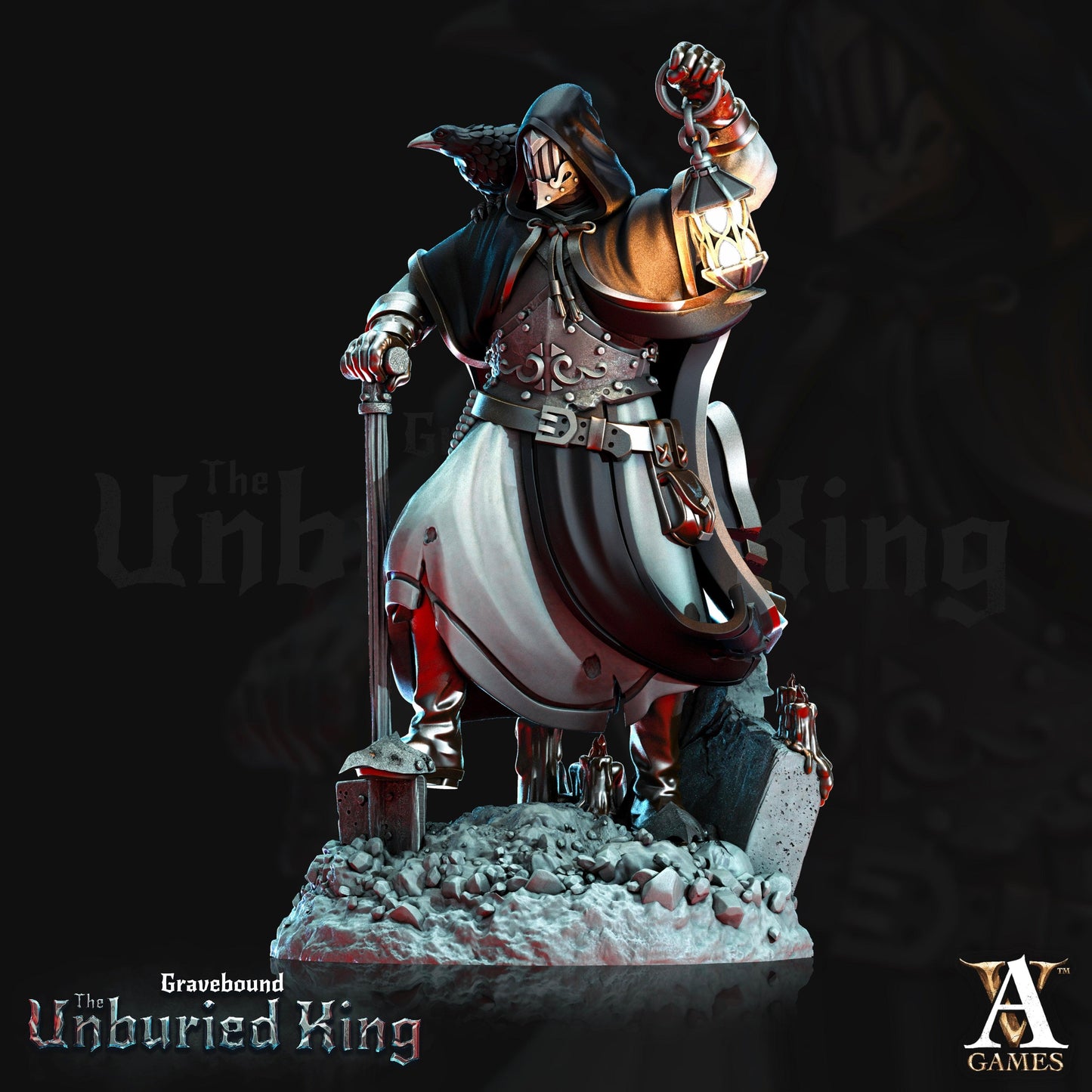 3D Printed Archvillain Games Morituri - Gravebound The Unburied King 28 32mm D&D - 3D Printing Boss 