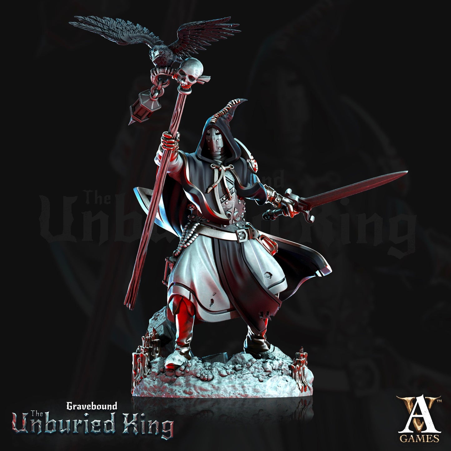 3D Printed Archvillain Games Morituri - Gravebound The Unburied King 28 32mm D&D - 3D Printing Boss 