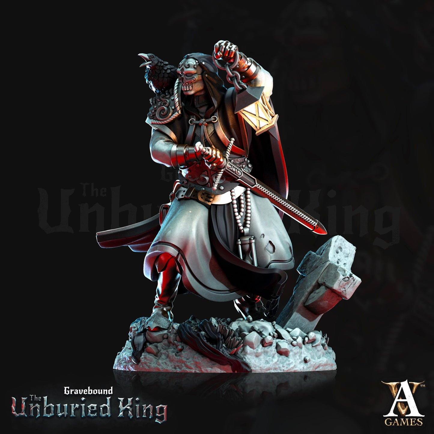 3D Printed Archvillain Games Morituri - Gravebound The Unburied King 28 32mm D&D - 3D Printing Boss 