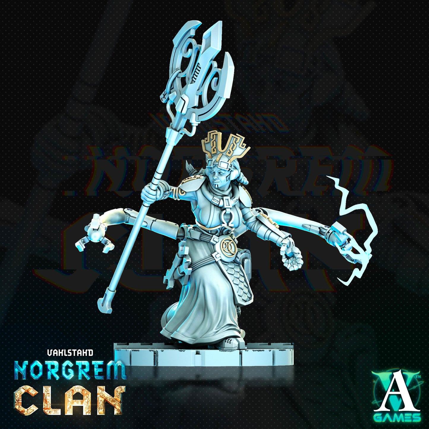 3D Printed Archvillain Games Norgrem Gempriestesses Vahlstahd - Norgrem Clan 28 32mm D&D - 3D Printing Boss 