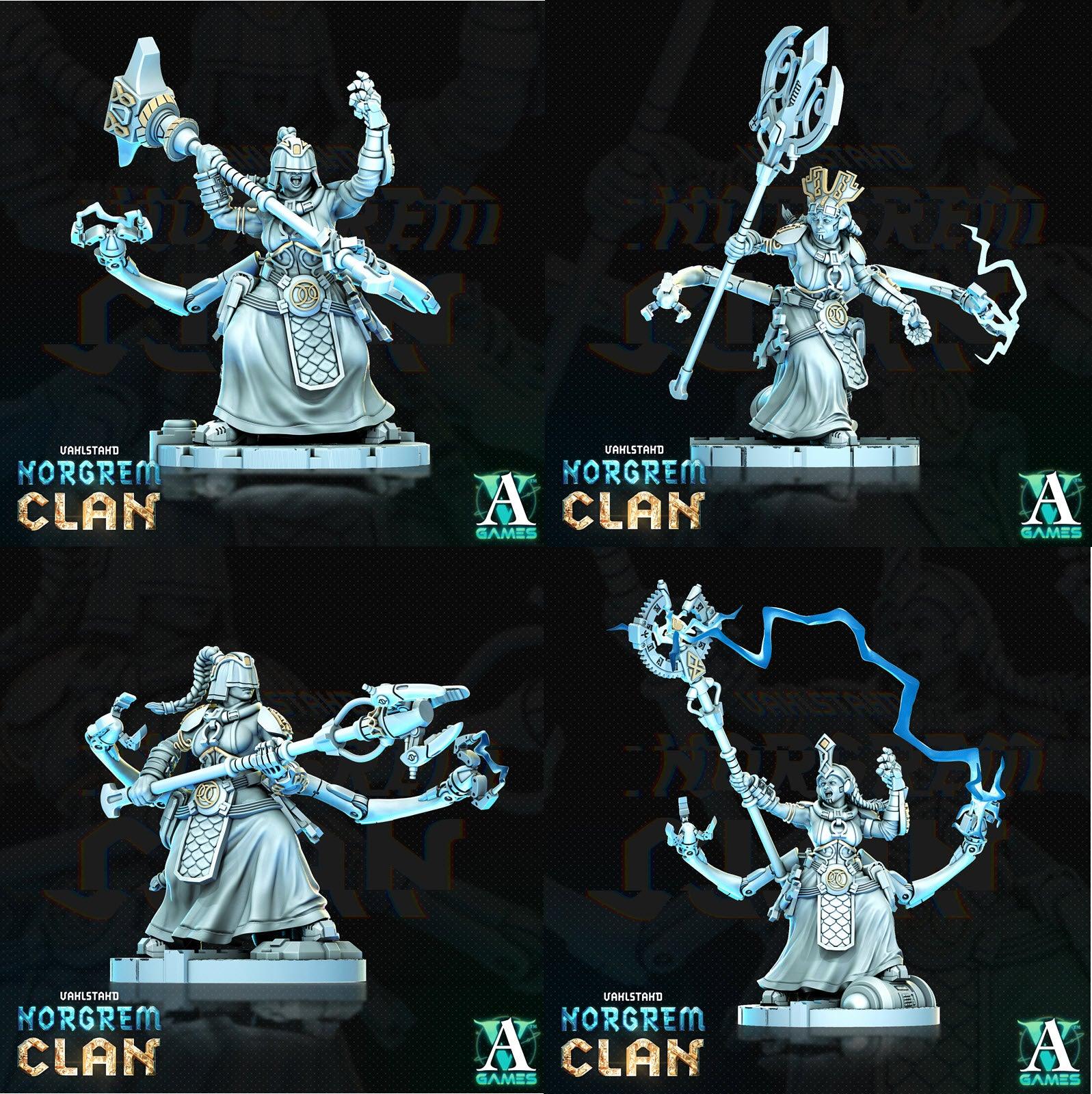 3D Printed Archvillain Games Norgrem Gempriestesses Vahlstahd - Norgrem Clan 28 32mm D&D - 3D Printing Boss 