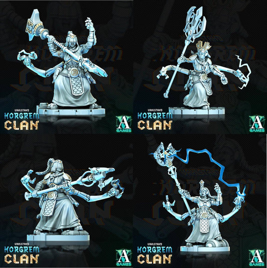 3D Printed Archvillain Games Norgrem Gempriestesses Vahlstahd - Norgrem Clan 28 32mm D&D - 3D Printing Boss 