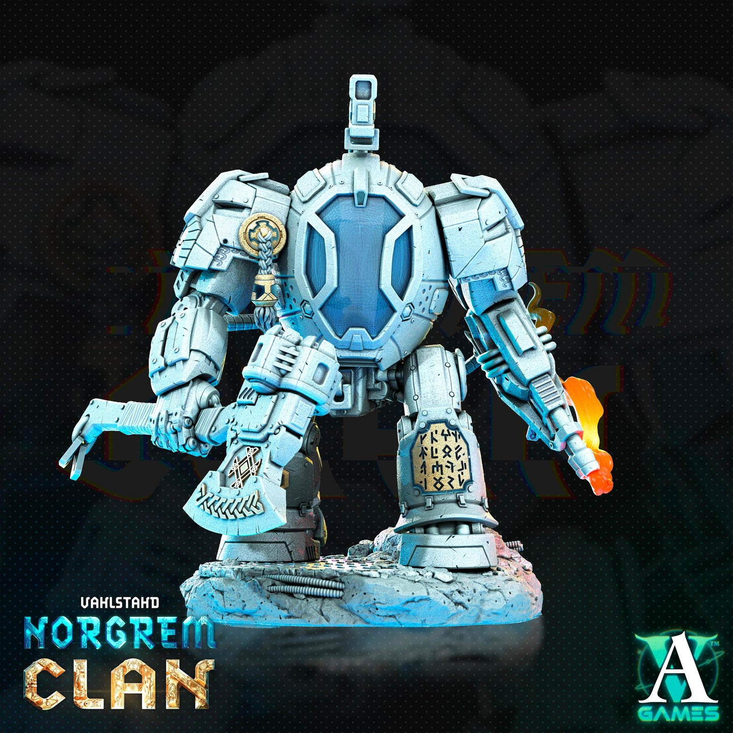 3D Printed Archvillain Games Norgrem Ironclads Vahlstahd - Norgrem Clan 28 32mm D&D - 3D Printing Boss 