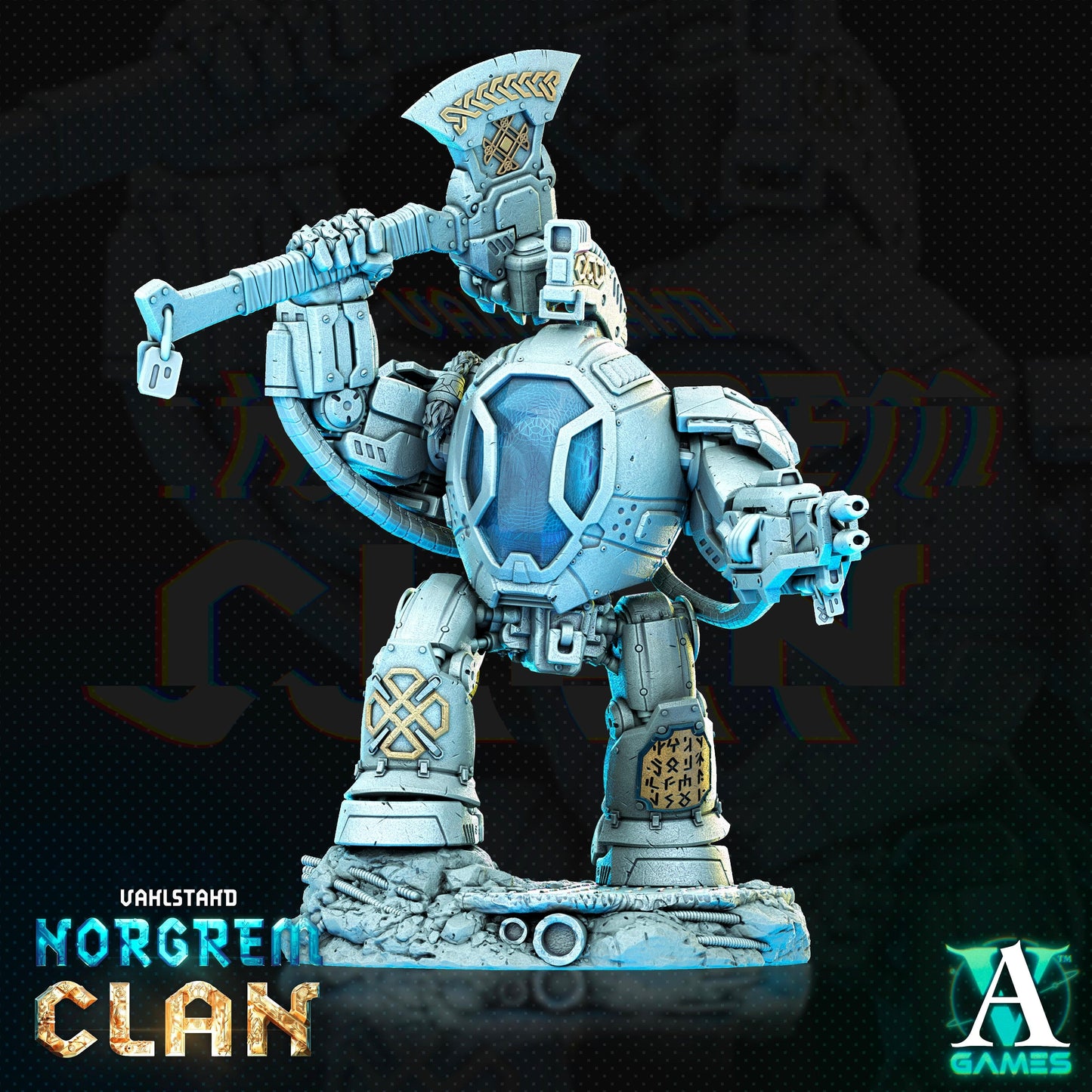3D Printed Archvillain Games Norgrem Ironclads Vahlstahd - Norgrem Clan 28 32mm D&D - 3D Printing Boss 