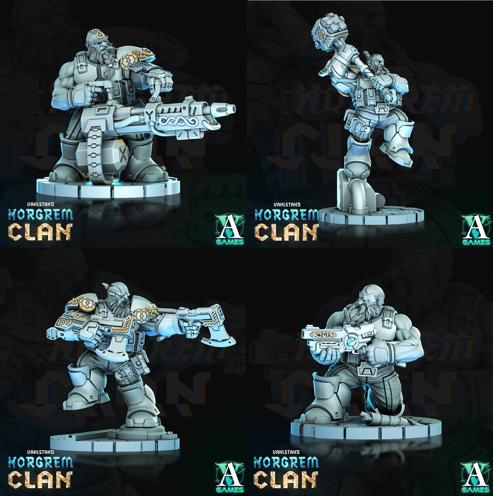 3D Printed Archvillain Games Norgrem Raiders Vahlstahd - Norgrem Clan 28 32mm D&D - 3D Printing Boss 
