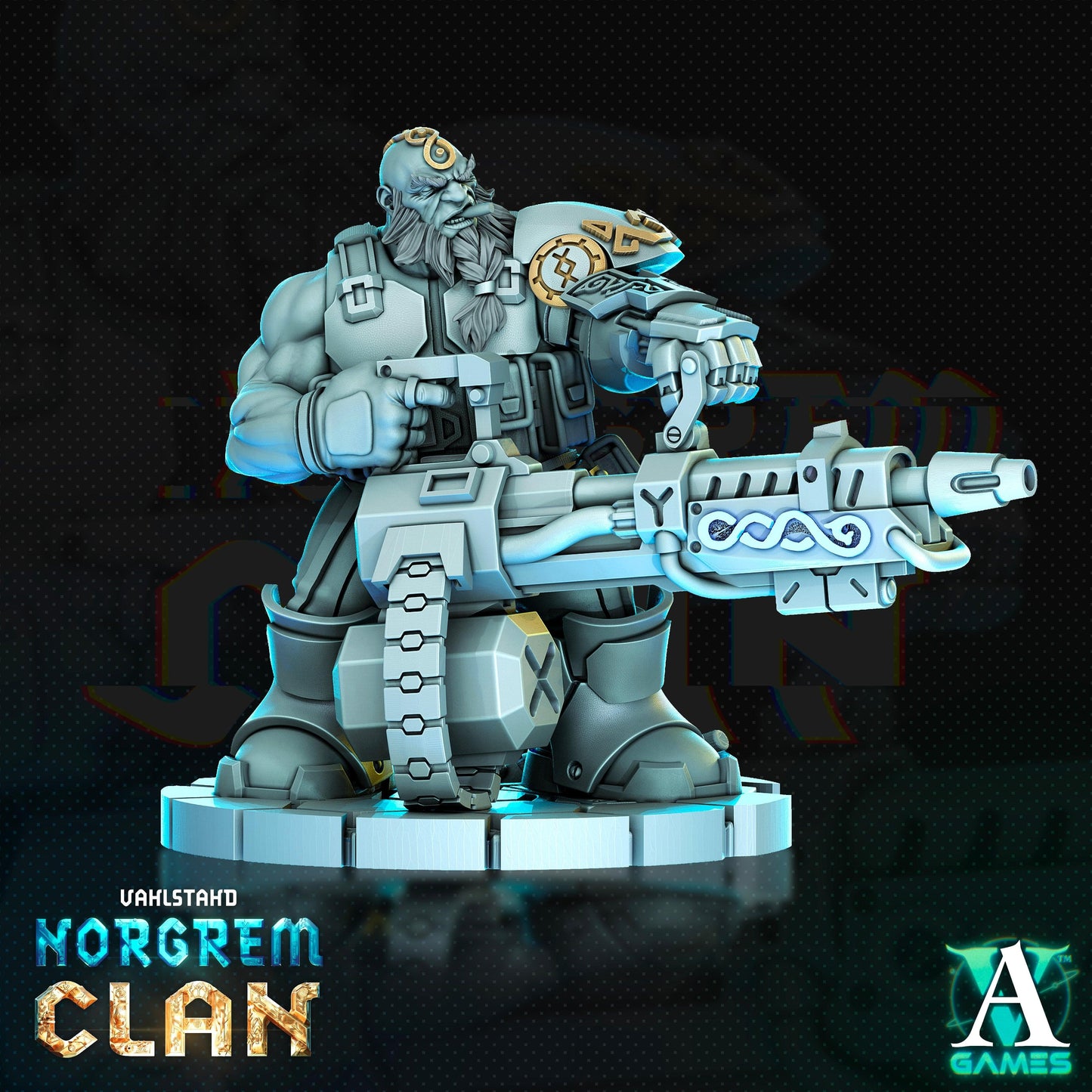 3D Printed Archvillain Games Norgrem Raiders Vahlstahd - Norgrem Clan 28 32mm D&D - 3D Printing Boss 