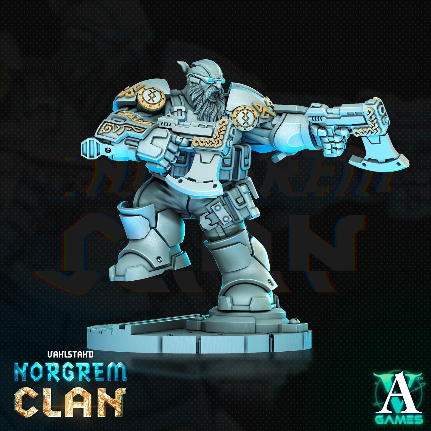 3D Printed Archvillain Games Norgrem Raiders Vahlstahd - Norgrem Clan 28 32mm D&D - 3D Printing Boss 