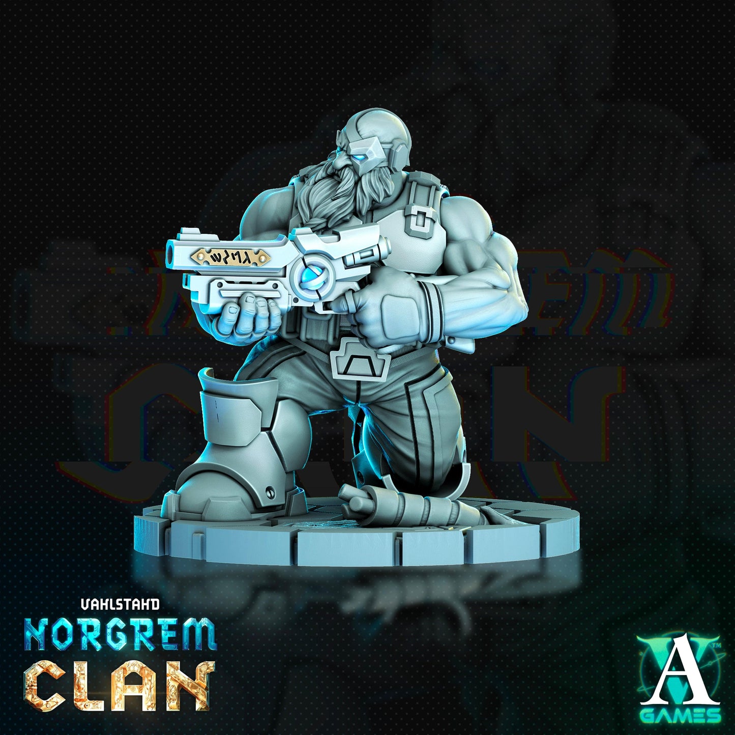 3D Printed Archvillain Games Norgrem Raiders Vahlstahd - Norgrem Clan 28 32mm D&D - 3D Printing Boss 