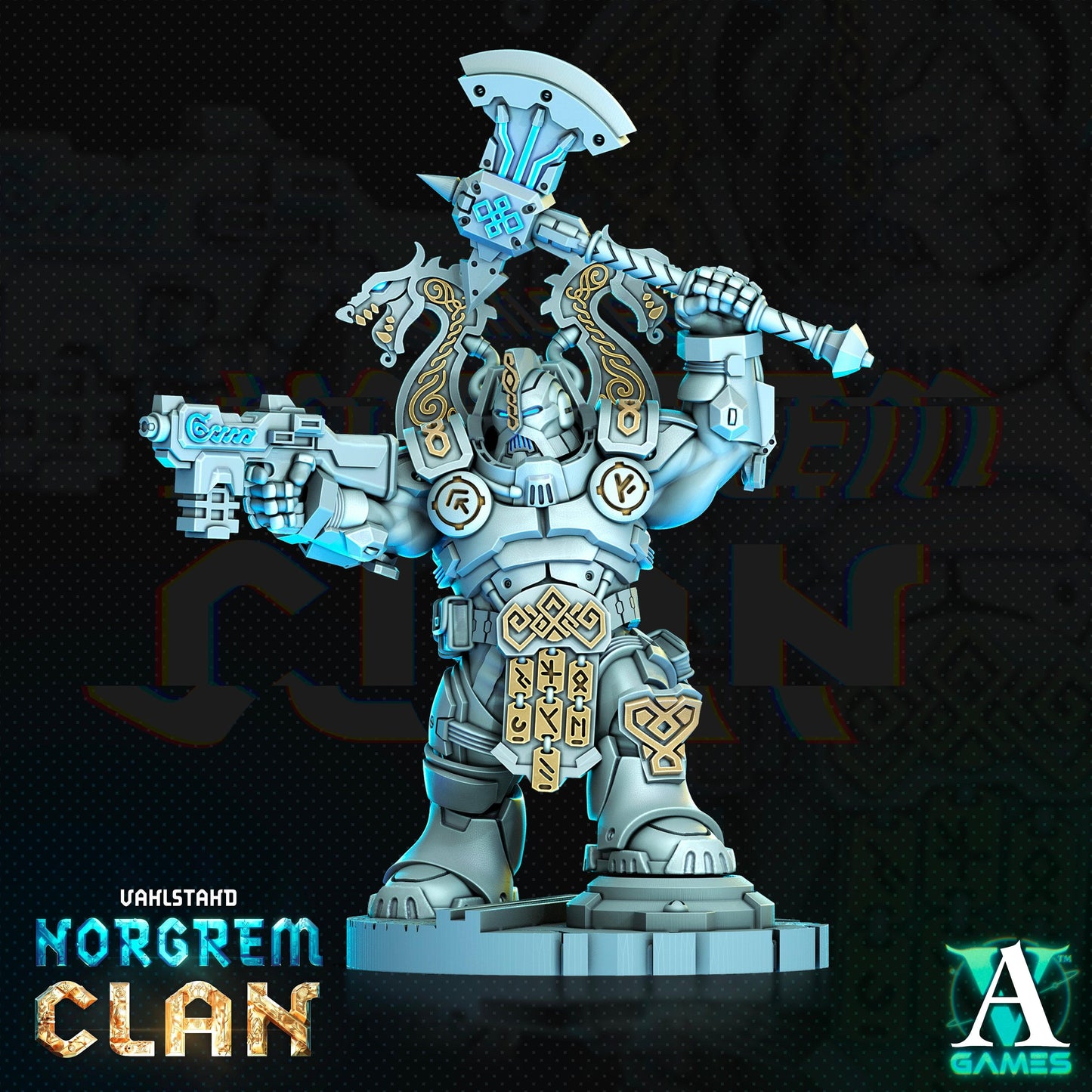 3D Printed Archvillain Games Norgrem Shocktroopers Vahlstahd - Norgrem Clan 28 32mm D&D - 3D Printing Boss 