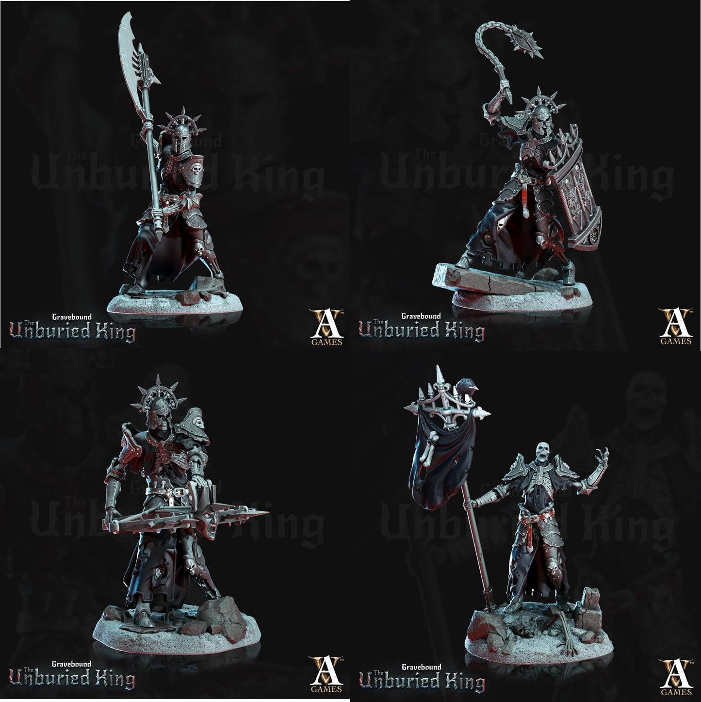 3D Printed Archvillain Games Ossefacti- Gravebound The Unburied King 28 32mm D&D - 3D Printing Boss 