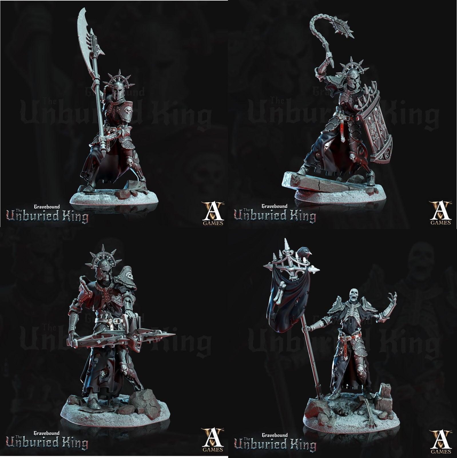 3D Printed Archvillain Games Ossefacti- Gravebound The Unburied King 28 32mm D&D - 3D Printing Boss 