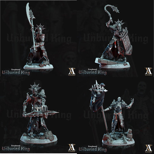 3D Printed Archvillain Games Ossefacti- Gravebound The Unburied King 28 32mm D&D - 3D Printing Boss 
