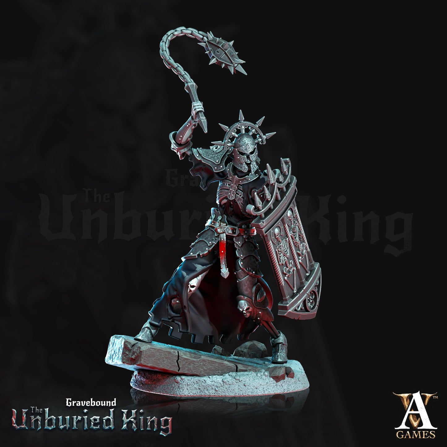 3D Printed Archvillain Games Ossefacti- Gravebound The Unburied King 28 32mm D&D - 3D Printing Boss 