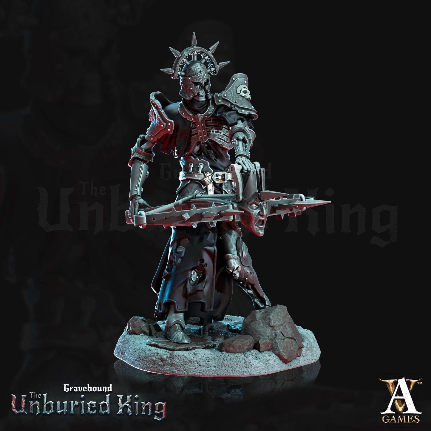 3D Printed Archvillain Games Ossefacti- Gravebound The Unburied King 28 32mm D&D - 3D Printing Boss 