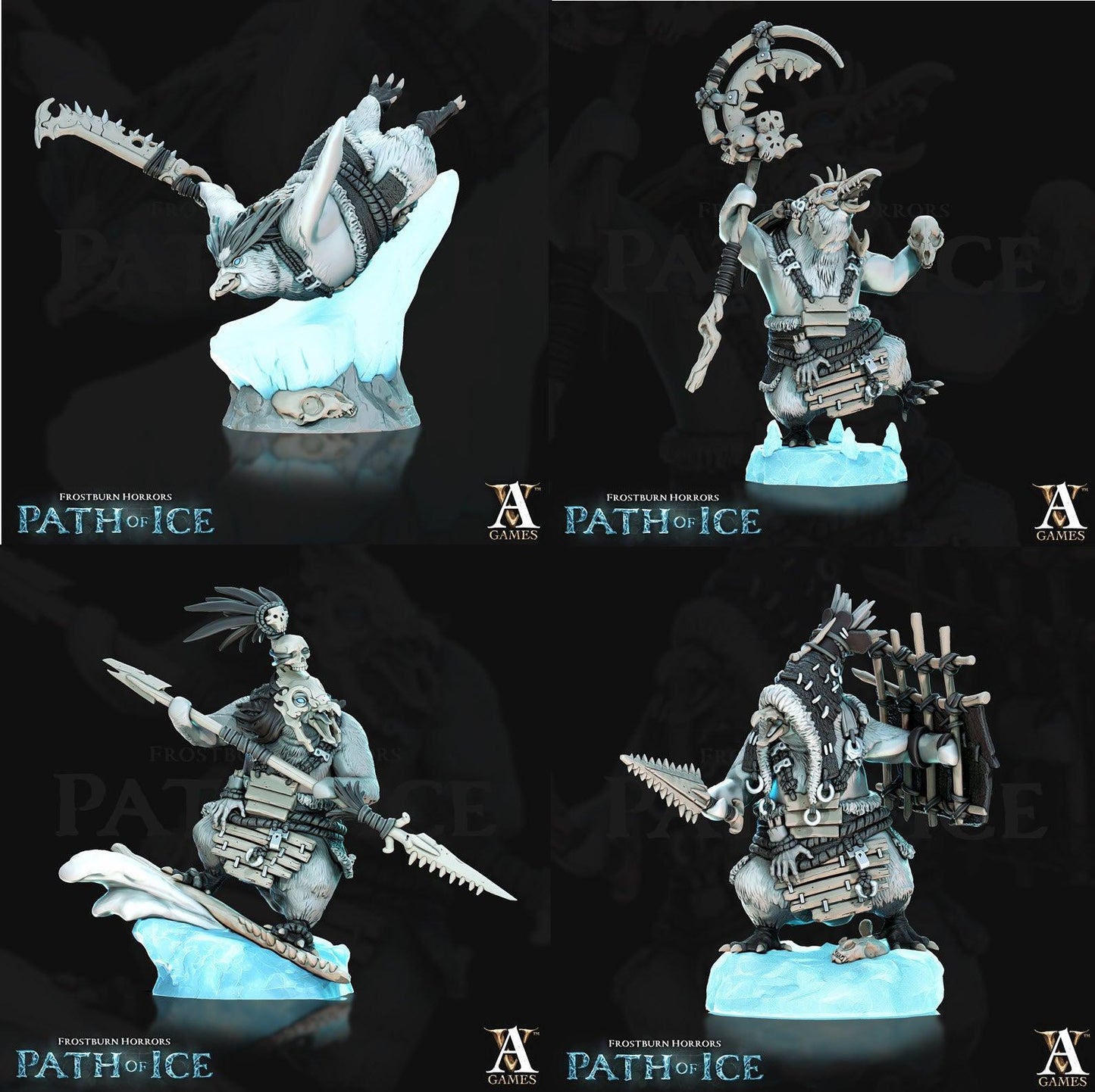 3D Printed Archvillain Games Pingvi Scouts Frostburn Horrors - Path of Ice 28 32mm D&D - 3D Printing Boss 