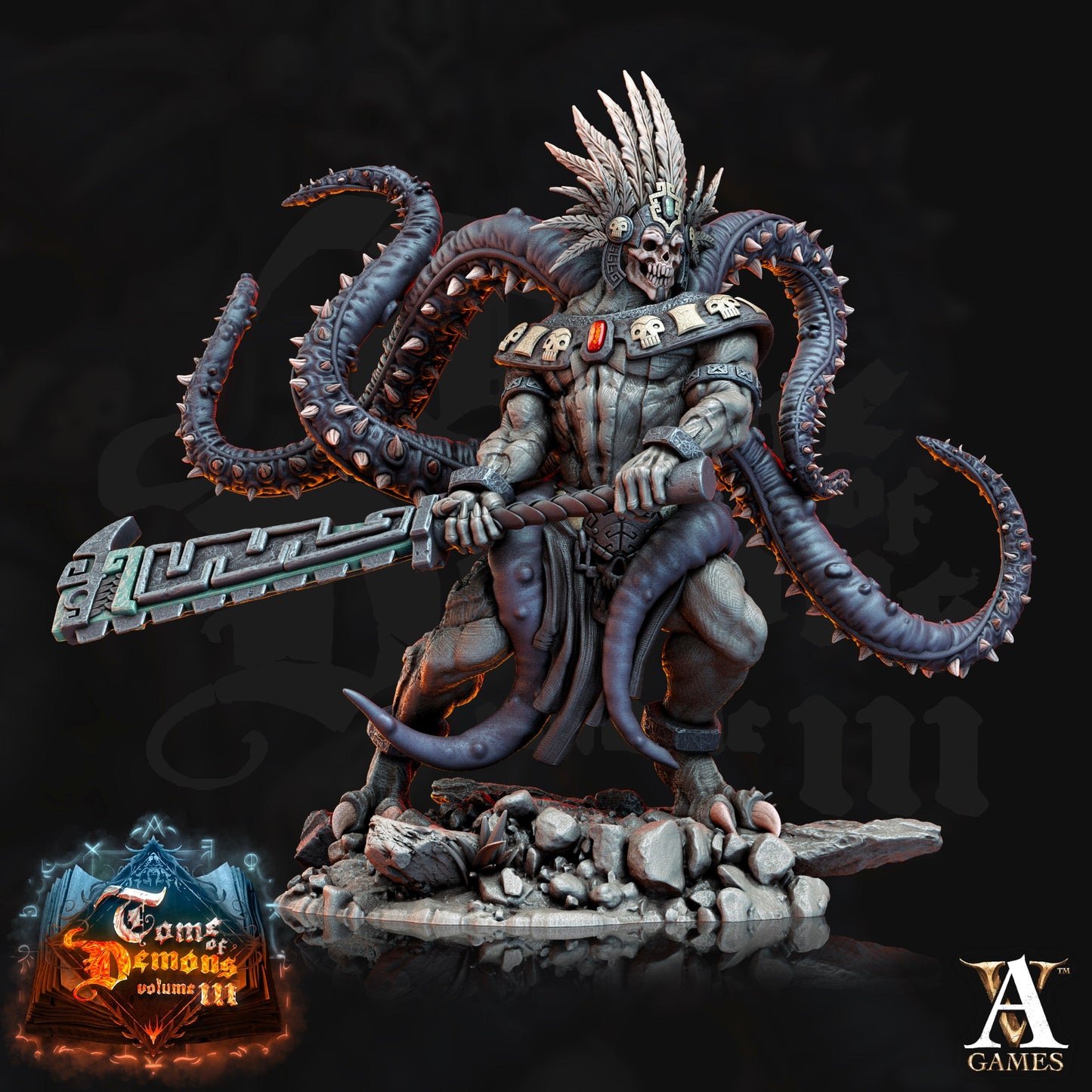 3D Printed Archvillain Games Qyintakla Abominations Tome of Demons 28 32mm D&D - 3D Printing Boss 