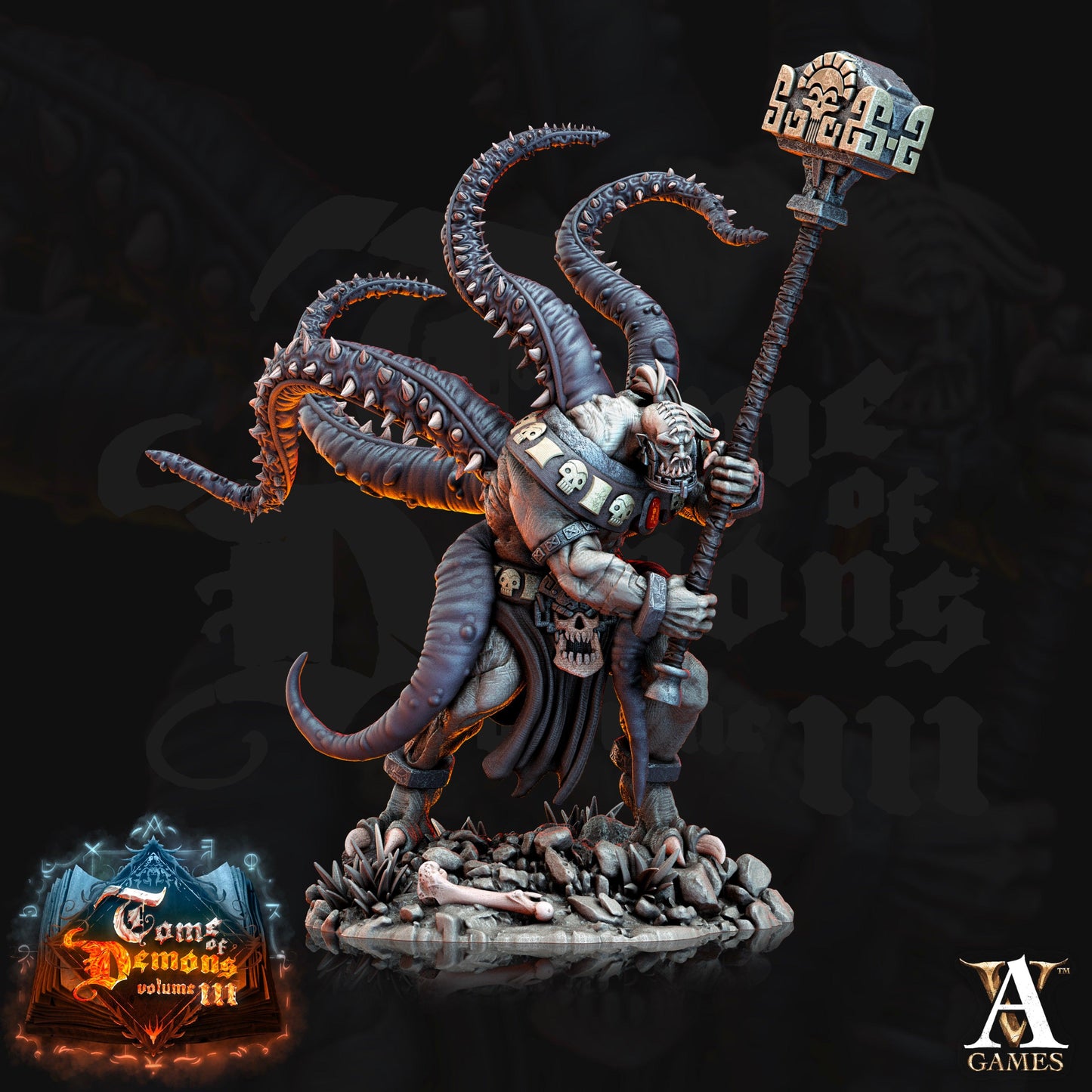 3D Printed Archvillain Games Qyintakla Abominations Tome of Demons 28 32mm D&D - 3D Printing Boss 
