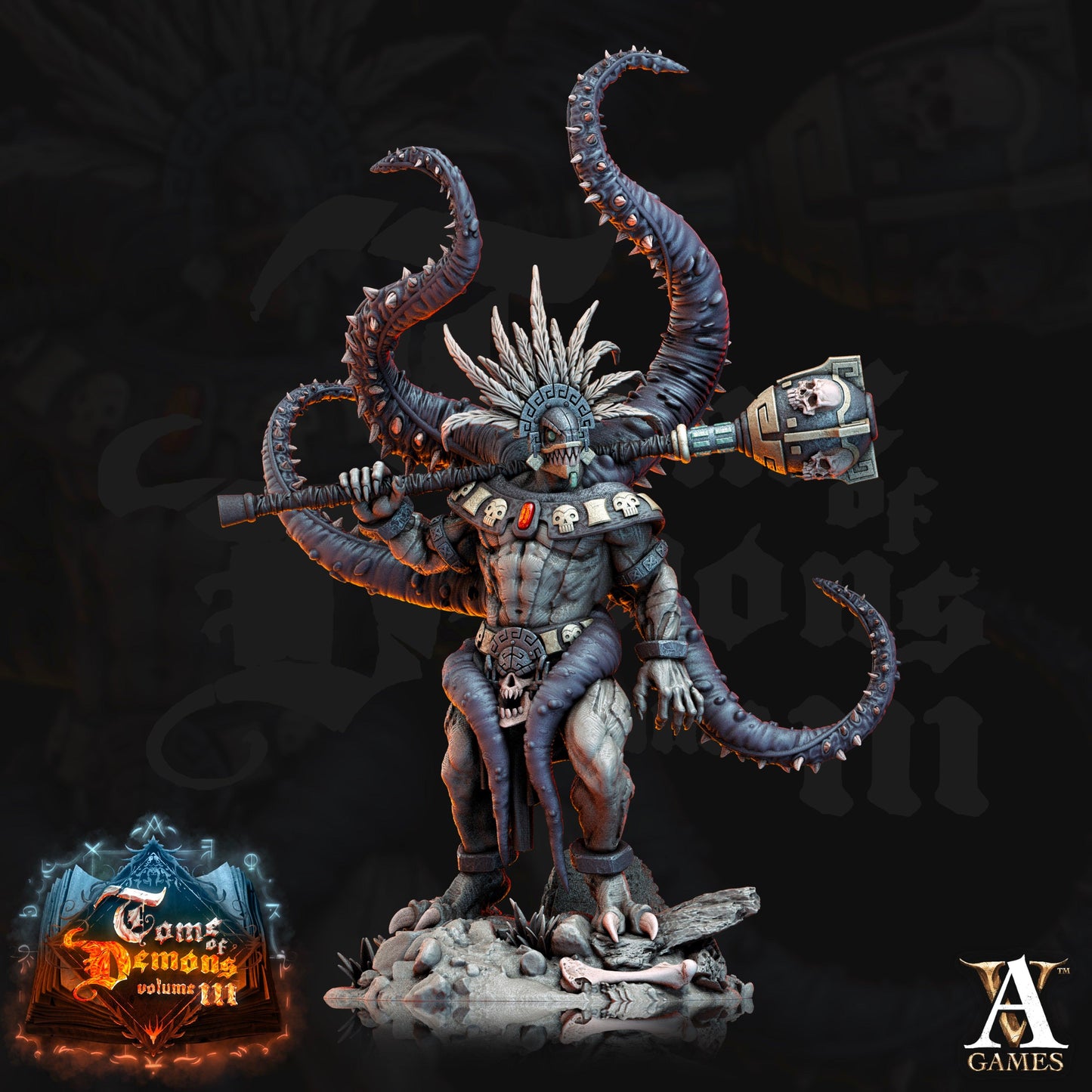 3D Printed Archvillain Games Qyintakla Abominations Tome of Demons 28 32mm D&D - 3D Printing Boss 