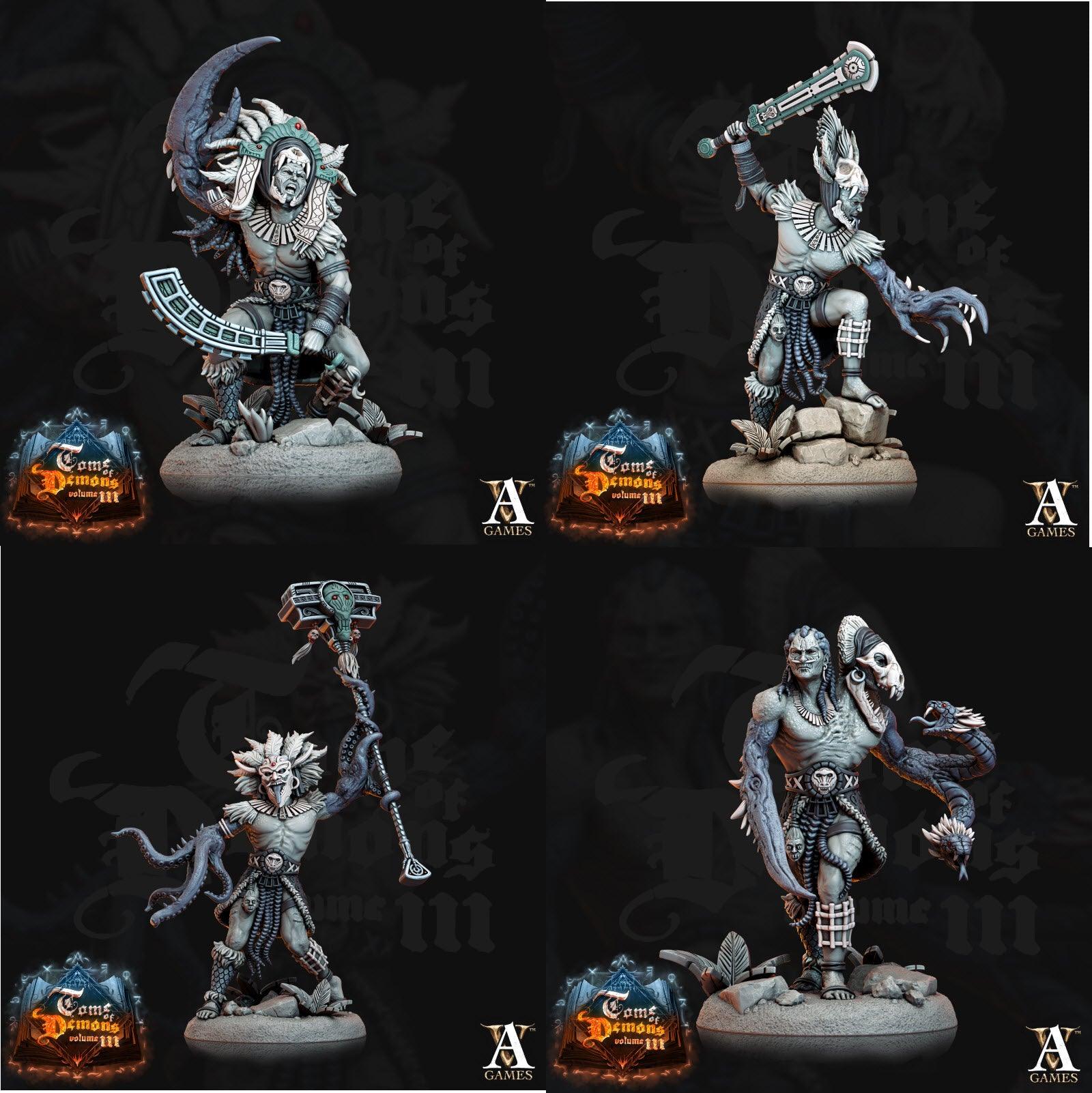 3D Printed Archvillain Games Qyintakla Corrupted Hunters Tome of Demons 28 32mm D&D - 3D Printing Boss 