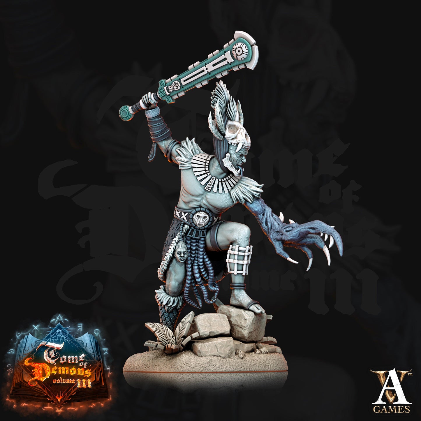 3D Printed Archvillain Games Qyintakla Corrupted Hunters Tome of Demons 28 32mm D&D - 3D Printing Boss 