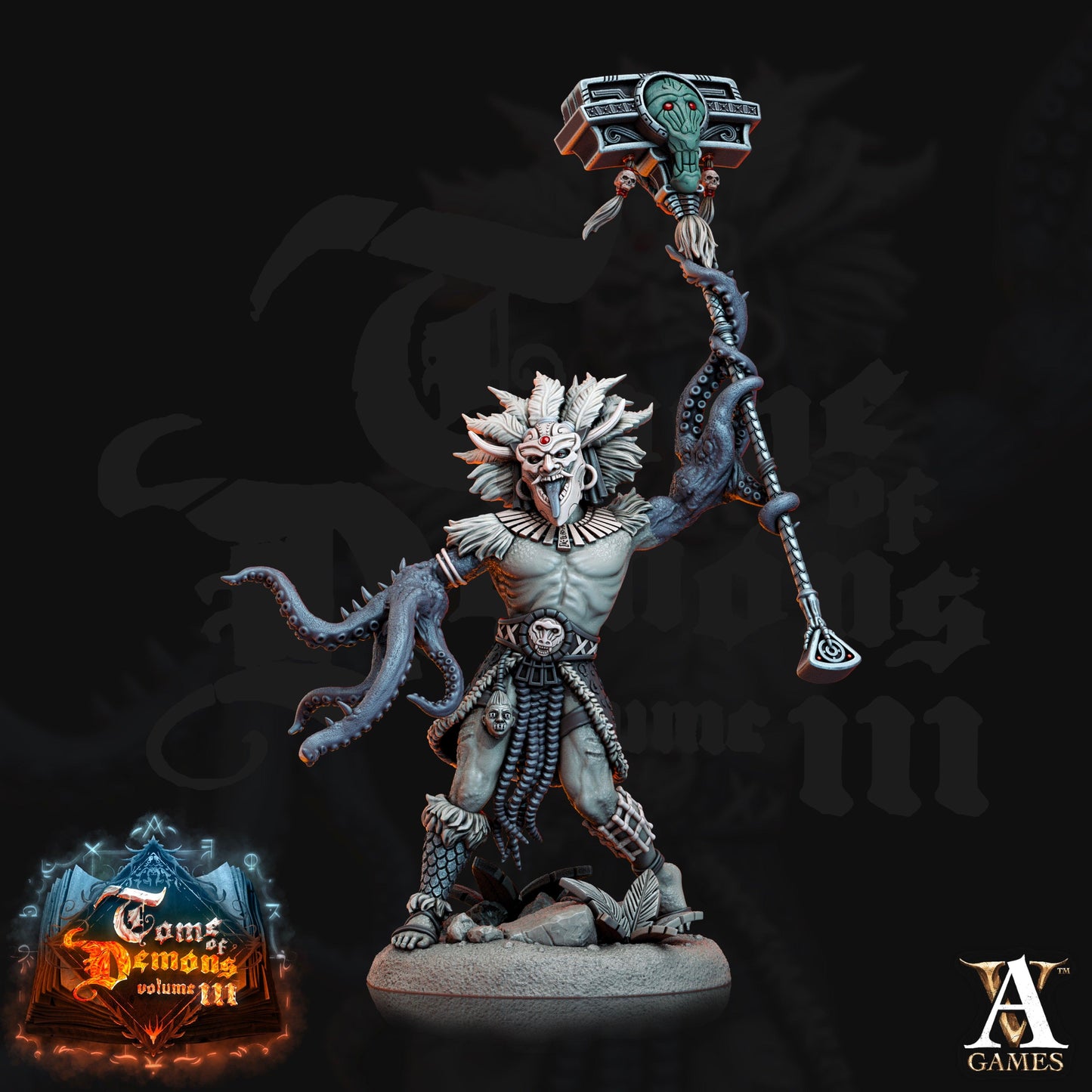 3D Printed Archvillain Games Qyintakla Corrupted Hunters Tome of Demons 28 32mm D&D - 3D Printing Boss 