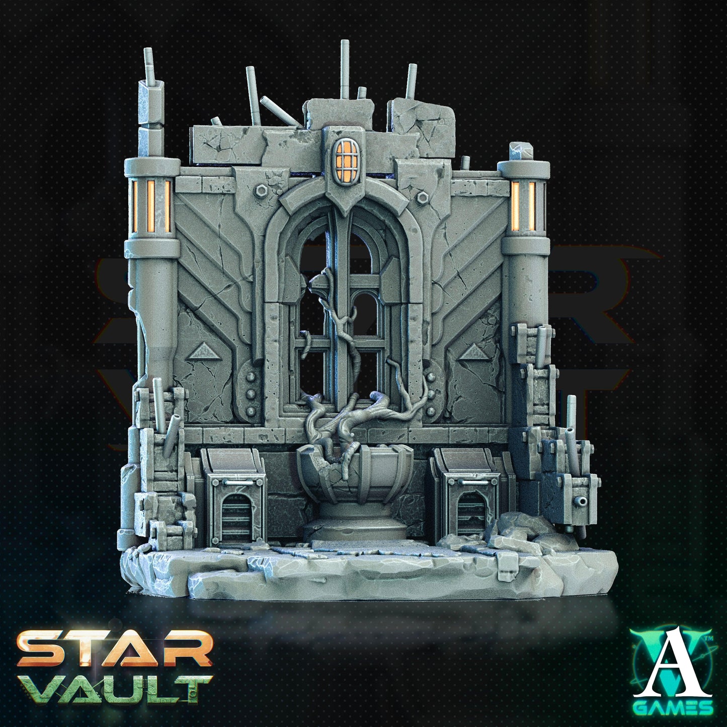3D Printed Archvillain Games Sci-Fi Diorama The Star Vault 28 32mm D&D - 3D Printing Boss 