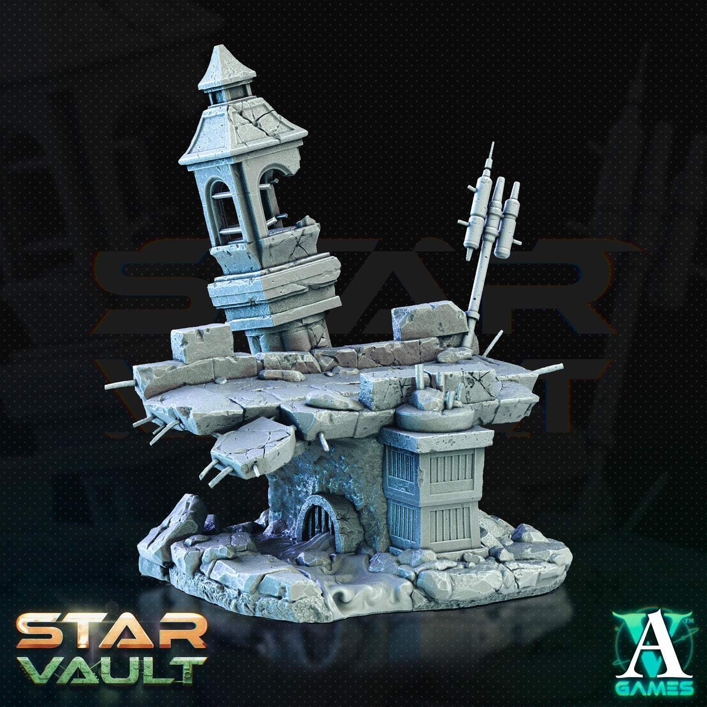 3D Printed Archvillain Games Sci-Fi Diorama The Star Vault 28 32mm D&D - 3D Printing Boss 