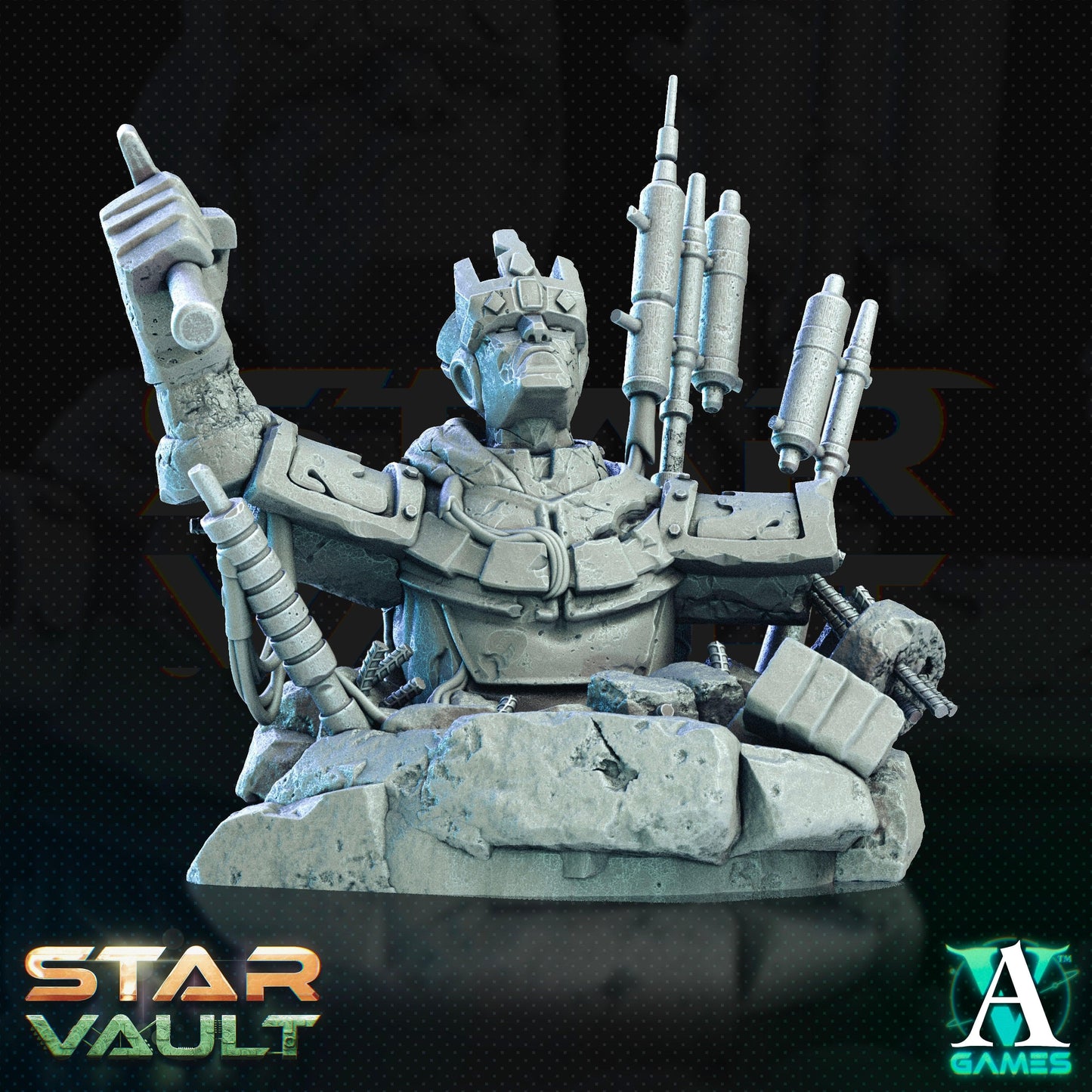 3D Printed Archvillain Games Sci-Fi Diorama The Star Vault 28 32mm D&D - 3D Printing Boss 