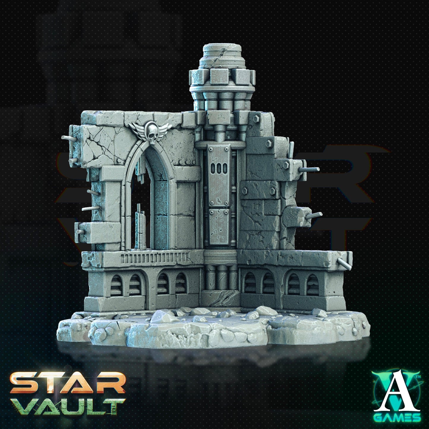 3D Printed Archvillain Games Sci-Fi Diorama The Star Vault 28 32mm D&D - 3D Printing Boss 