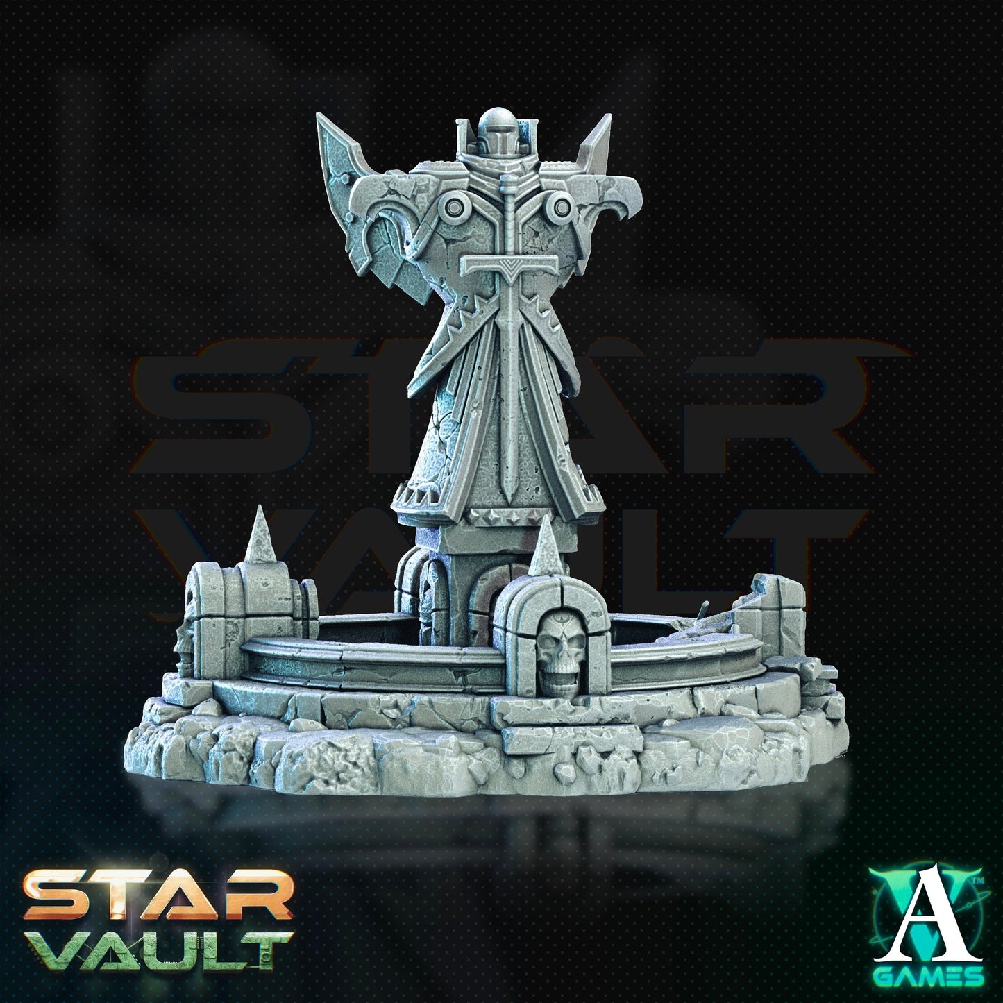 3D Printed Archvillain Games Sci-Fi Diorama The Star Vault 28 32mm D&D - 3D Printing Boss 