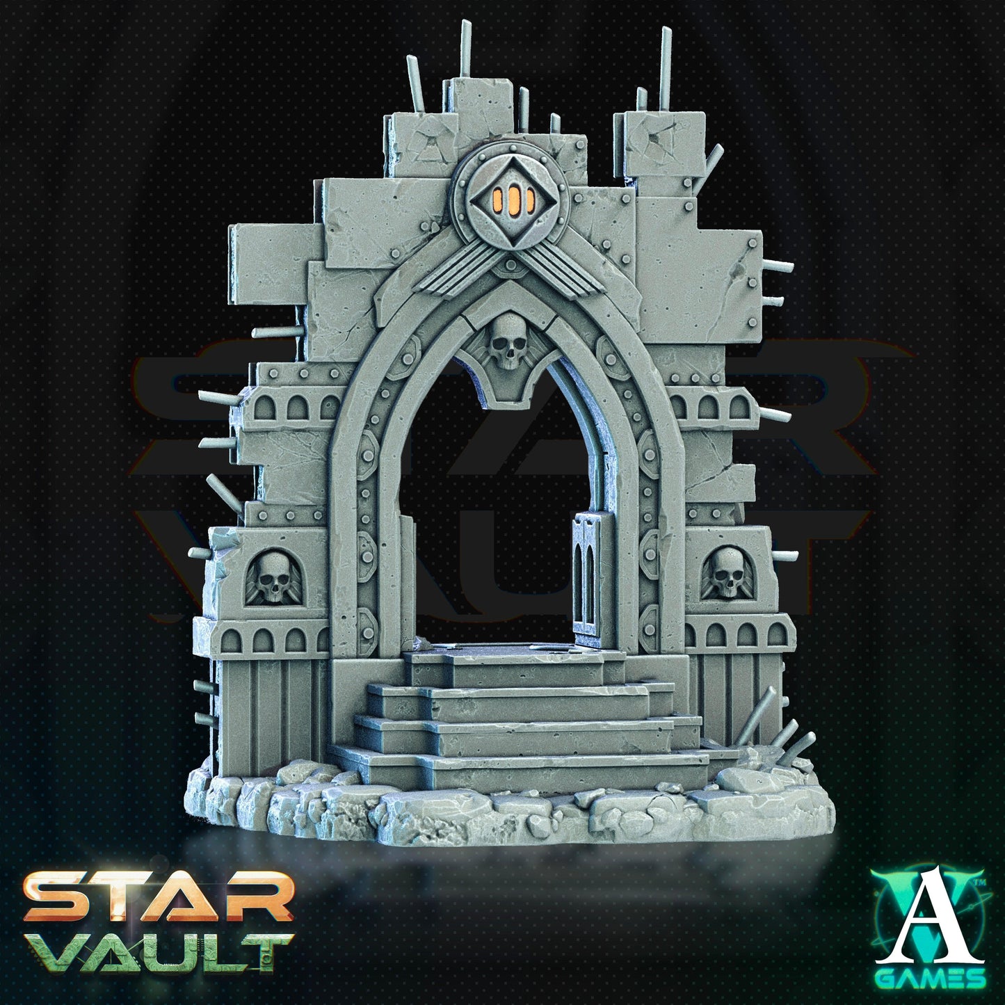 3D Printed Archvillain Games Sci-Fi Diorama The Star Vault 28 32mm D&D - 3D Printing Boss 