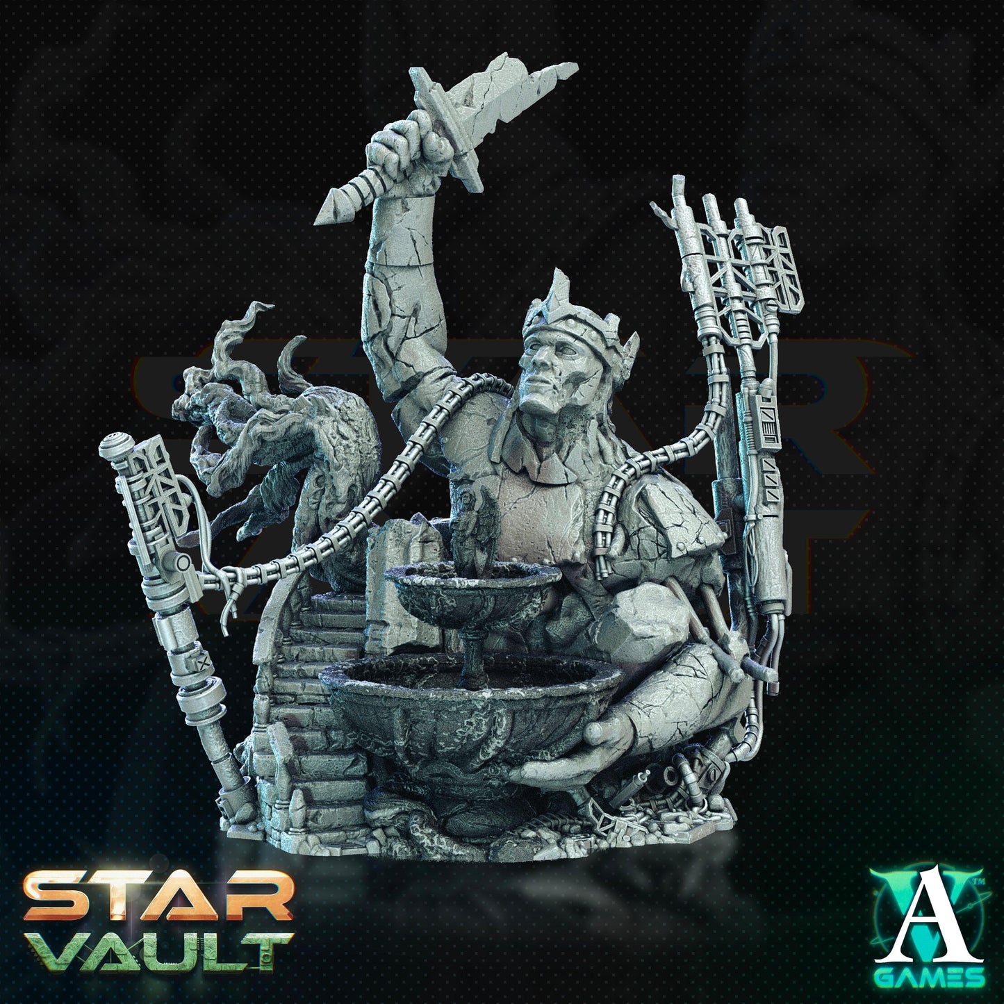 3D Printed Archvillain Games Sci-Fi Diorama The Star Vault 28 32mm D&D - 3D Printing Boss 