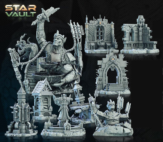 3D Printed Archvillain Games Sci-Fi Diorama The Star Vault 28 32mm D&D - 3D Printing Boss 