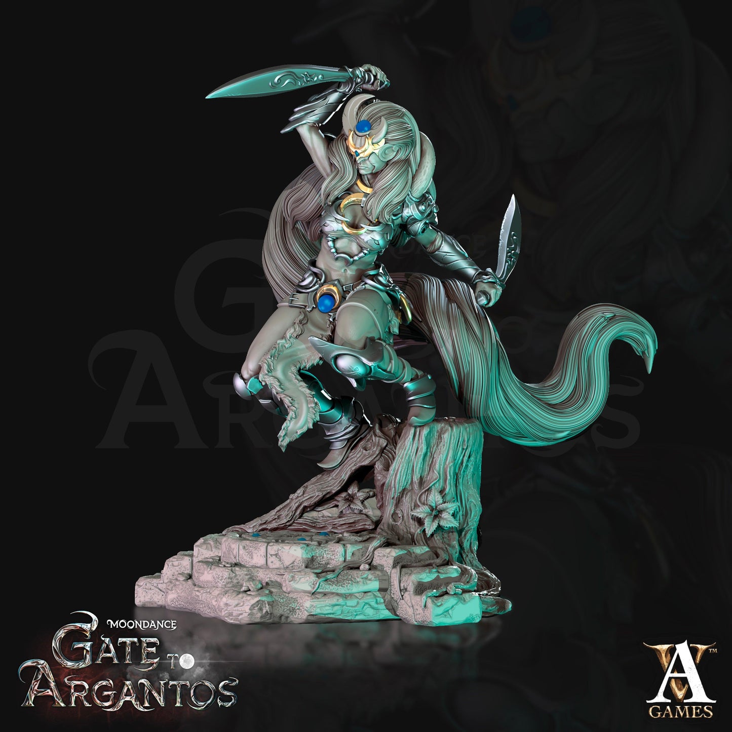 3D Printed Archvillain Games Sister Of The Black Moon Moondance - Gate to Argantos 28 32mm D&D - 3D Printing Boss 
