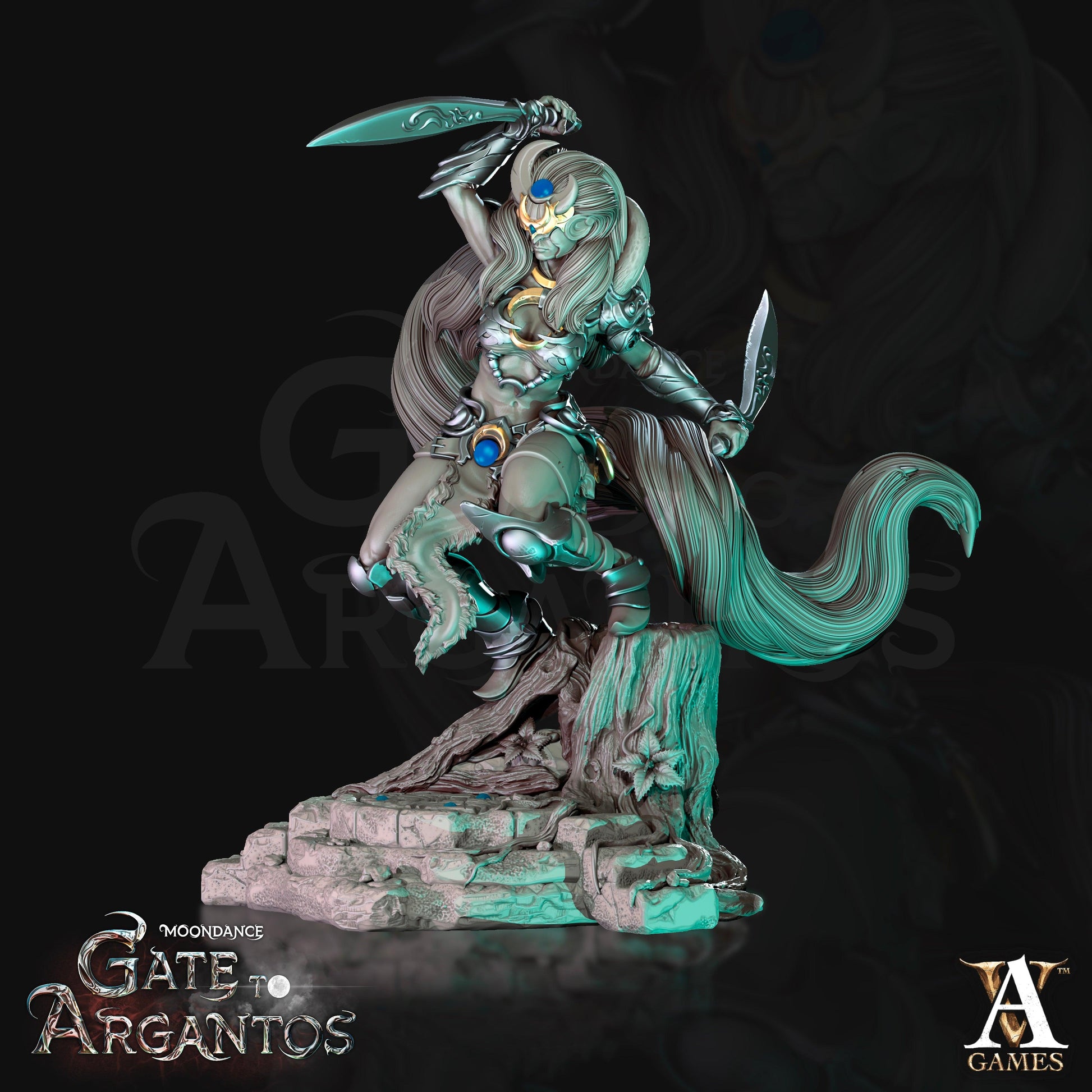 3D Printed Archvillain Games Sister Of The Black Moon Moondance - Gate to Argantos 28 32mm D&D - 3D Printing Boss 