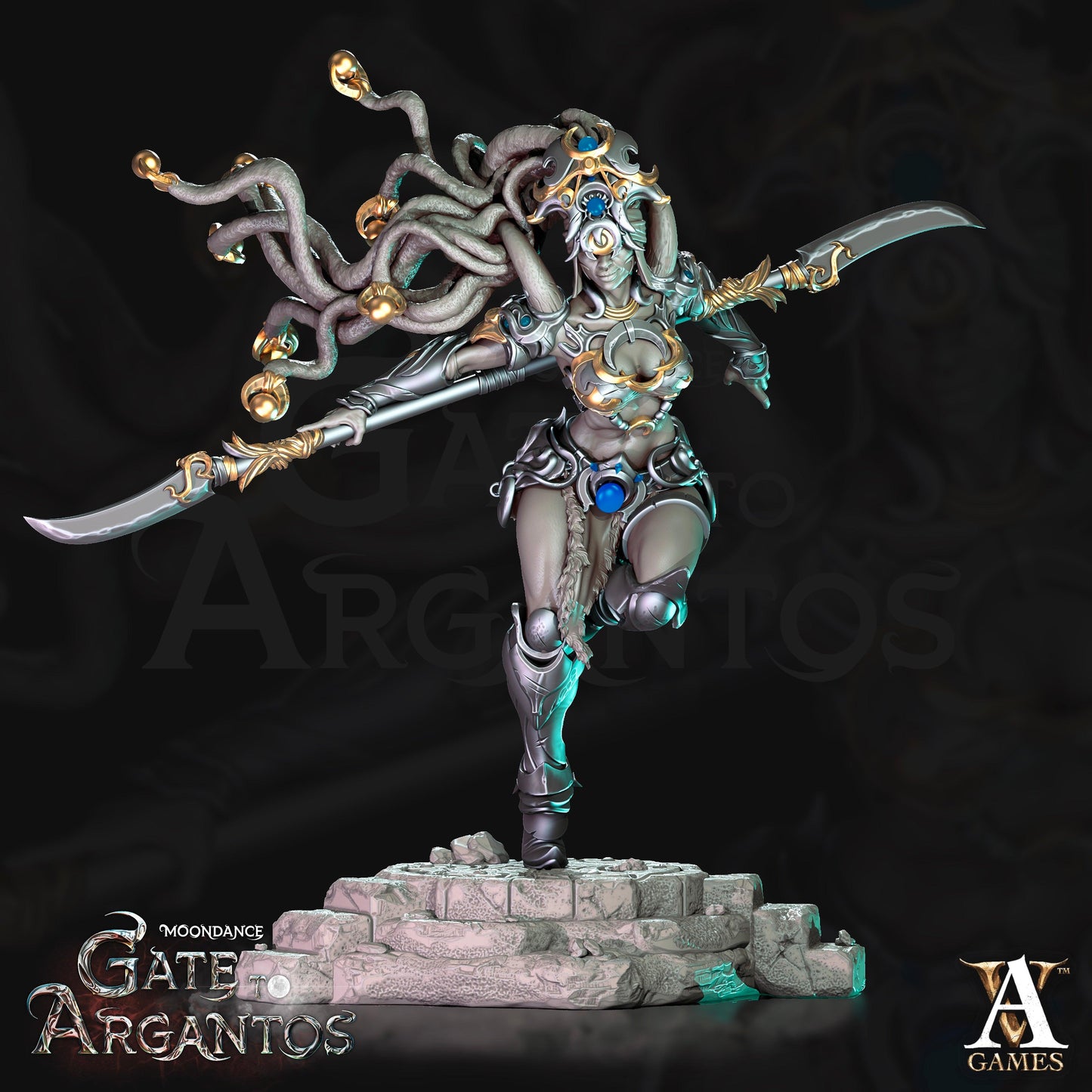 3D Printed Archvillain Games Sister Of The Black Moon Moondance - Gate to Argantos 28 32mm D&D - 3D Printing Boss 
