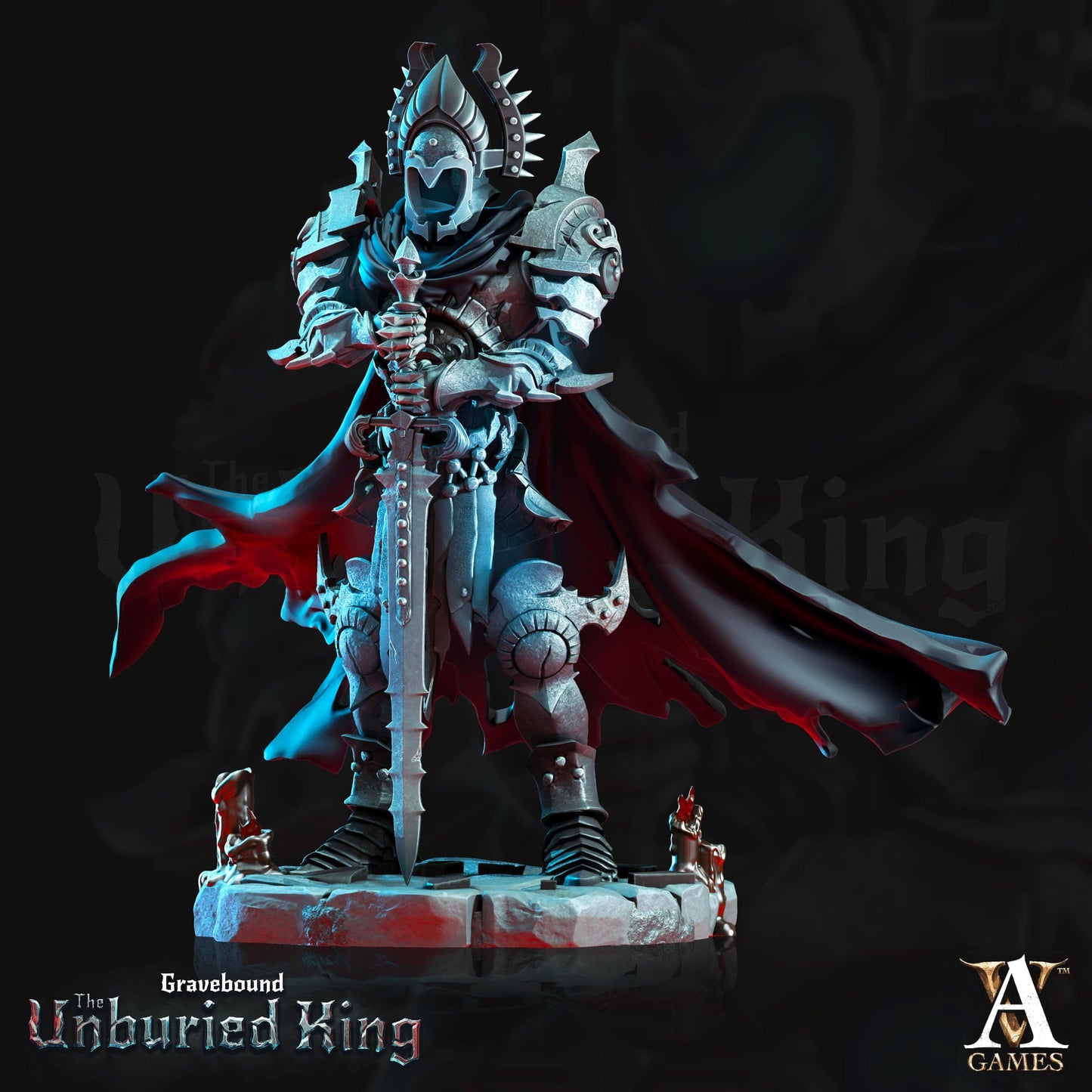 3D Printed Archvillain Games Tenebris Vessels - Gravebound The Unburied King 28 32mm D&D - 3D Printing Boss 