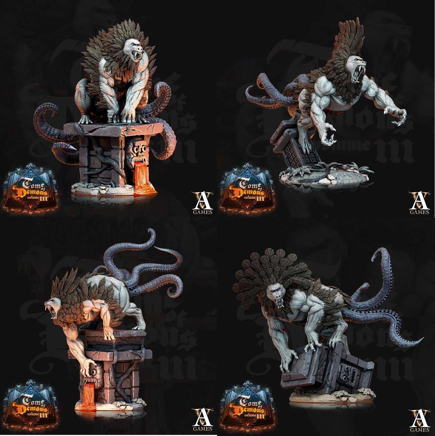 3D Printed Archvillain Games Teraton Shumba Tome of Demons 28 32mm D&D - 3D Printing Boss 