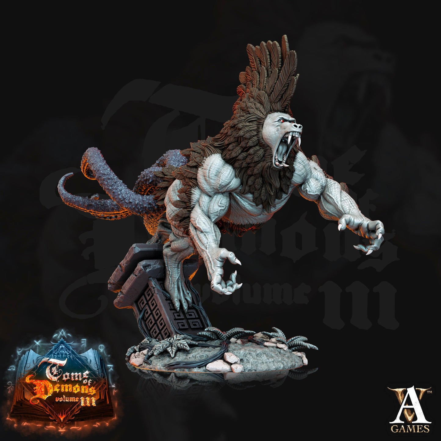 3D Printed Archvillain Games Teraton Shumba Tome of Demons 28 32mm D&D - 3D Printing Boss 