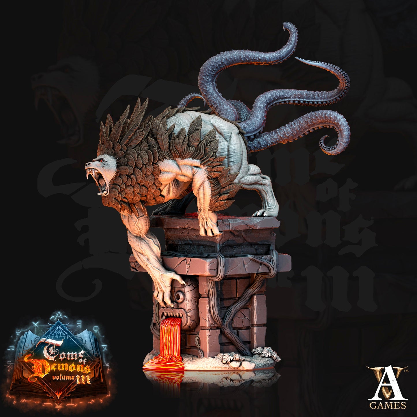 3D Printed Archvillain Games Teraton Shumba Tome of Demons 28 32mm D&D - 3D Printing Boss 