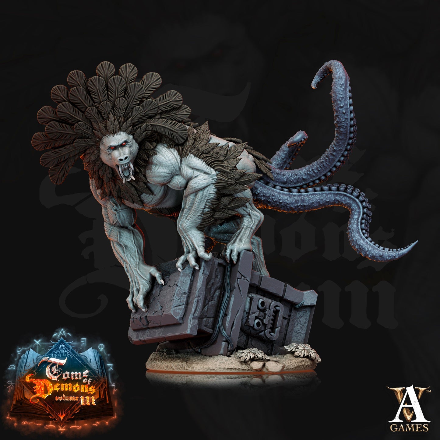 3D Printed Archvillain Games Teraton Shumba Tome of Demons 28 32mm D&D - 3D Printing Boss 
