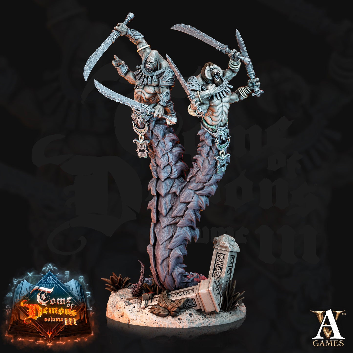 3D Printed Archvillain Games Teraton Tamareth Tome of Demons 28 32mm D&D - 3D Printing Boss 