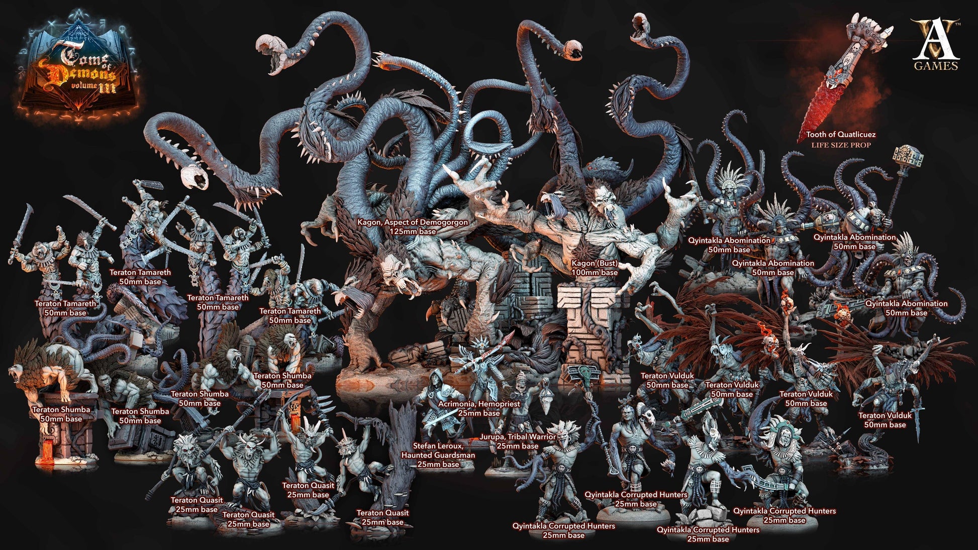 3D Printed Archvillain Games Teraton Tamareth Tome of Demons 28 32mm D&D - 3D Printing Boss 