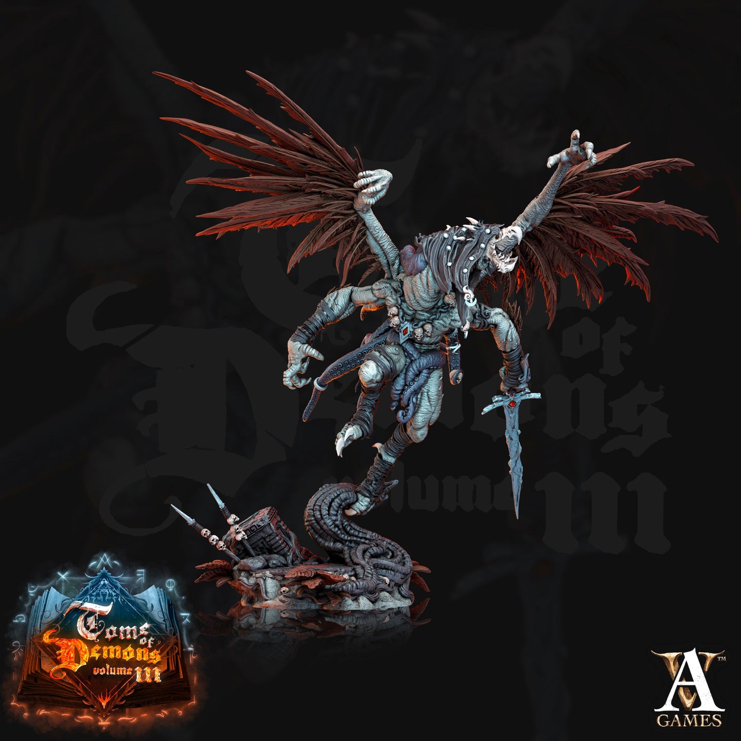 3D Printed Archvillain Games Teraton Vulduk Tome of Demons 28 32mm D&D - 3D Printing Boss 