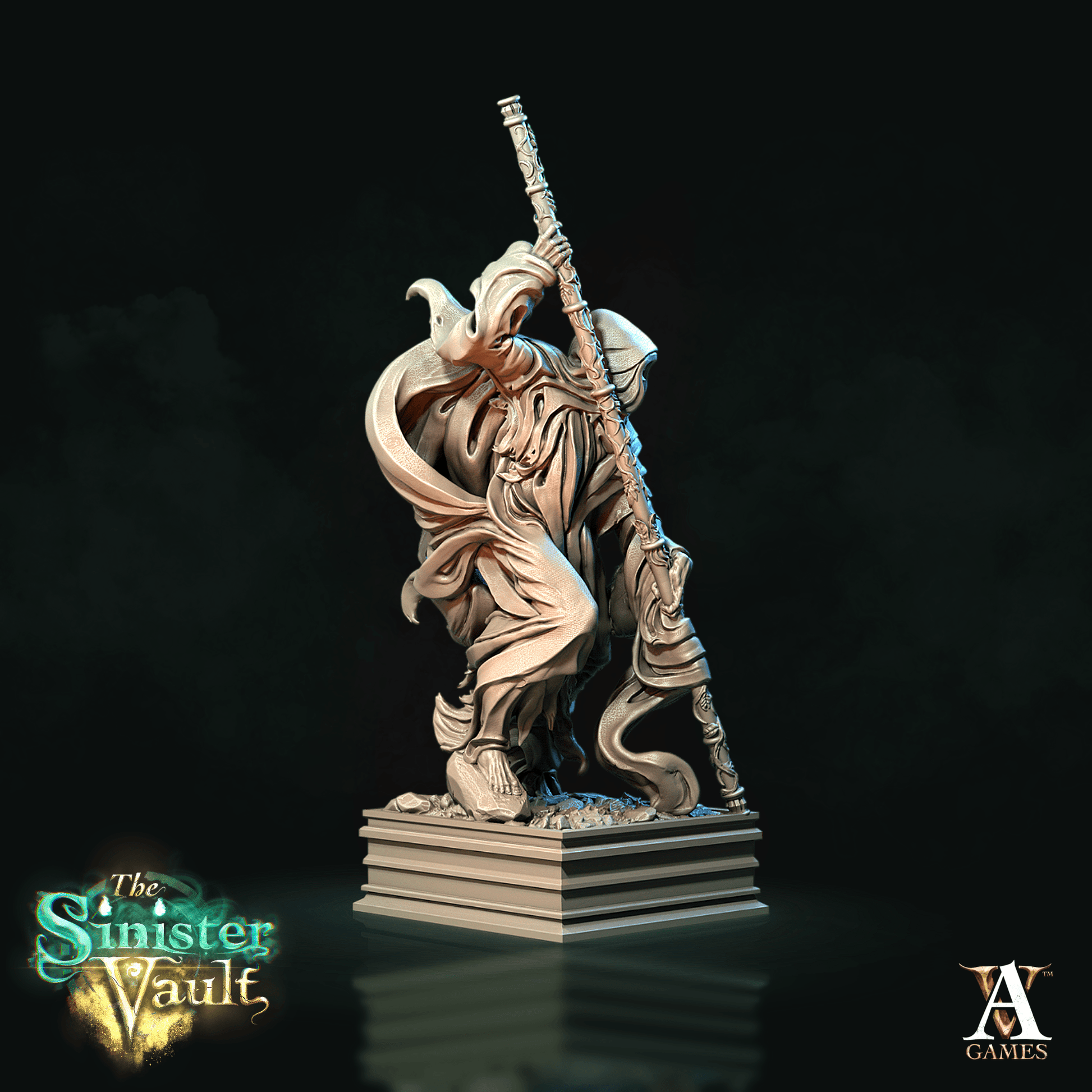 3D Printed Archvillain Games The Archvillain Statue The Sinister Vault 28 32mm D&D - 3D Printing Boss 
