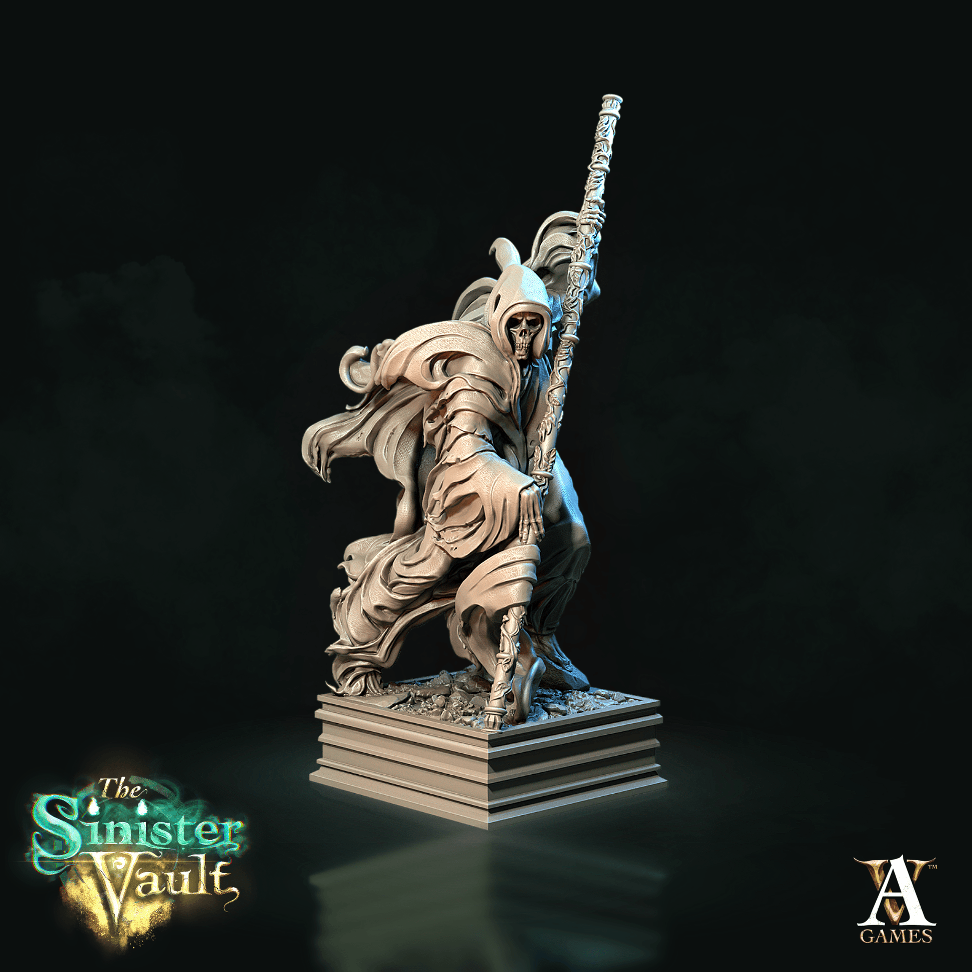 3D Printed Archvillain Games The Archvillain Statue The Sinister Vault 28 32mm D&D - 3D Printing Boss 