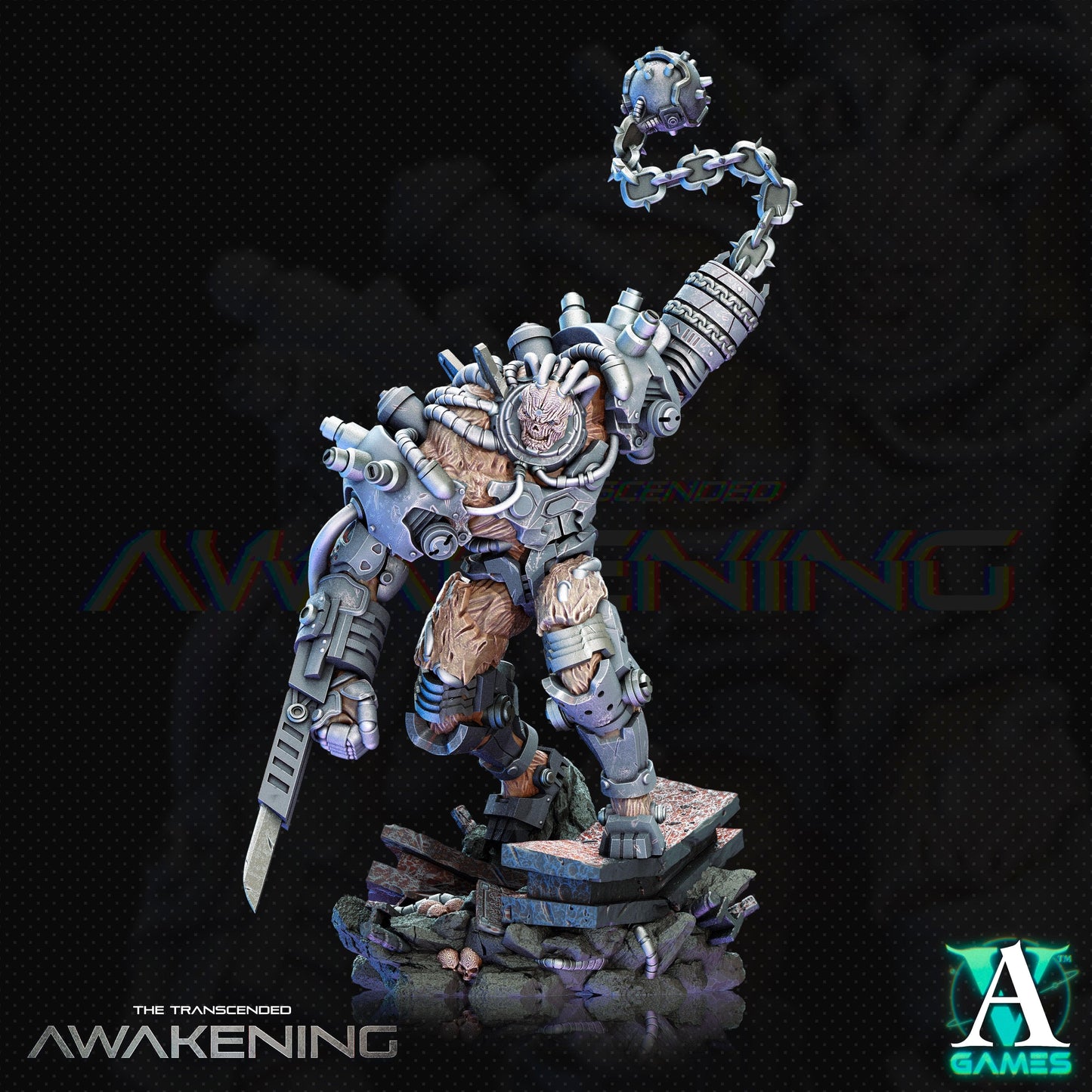 3D Printed Archvillain Games Trancended Fleshgrafts - The Transcended 28 32mm D&D - 3D Printing Boss 